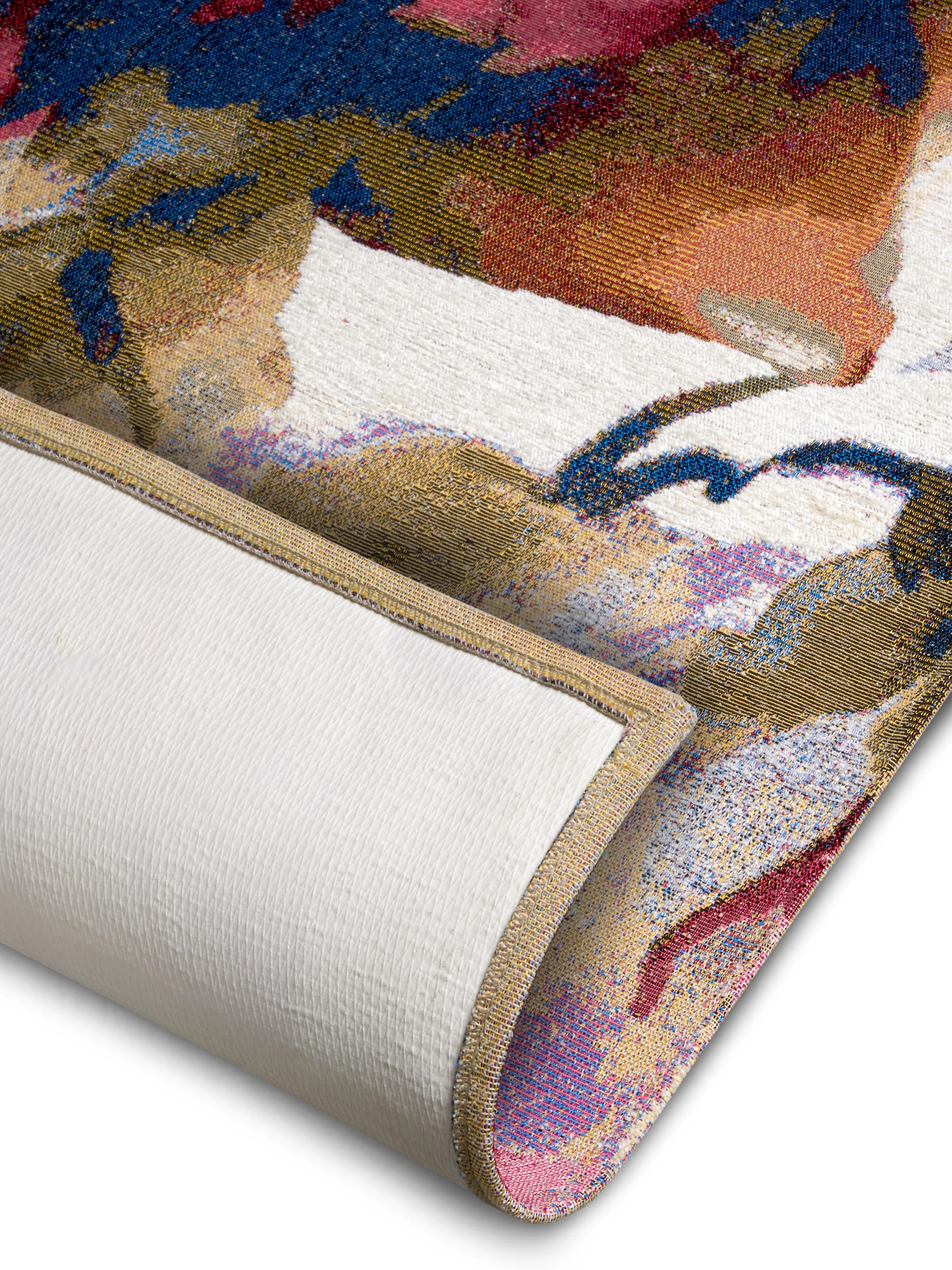 HANSE Home Teppich »Atika«, rechteckig, 5 mm Höhe, Floral, Kurzflor, pflegeleicht, Anti-Slip, Glanz, Wohnzimmer