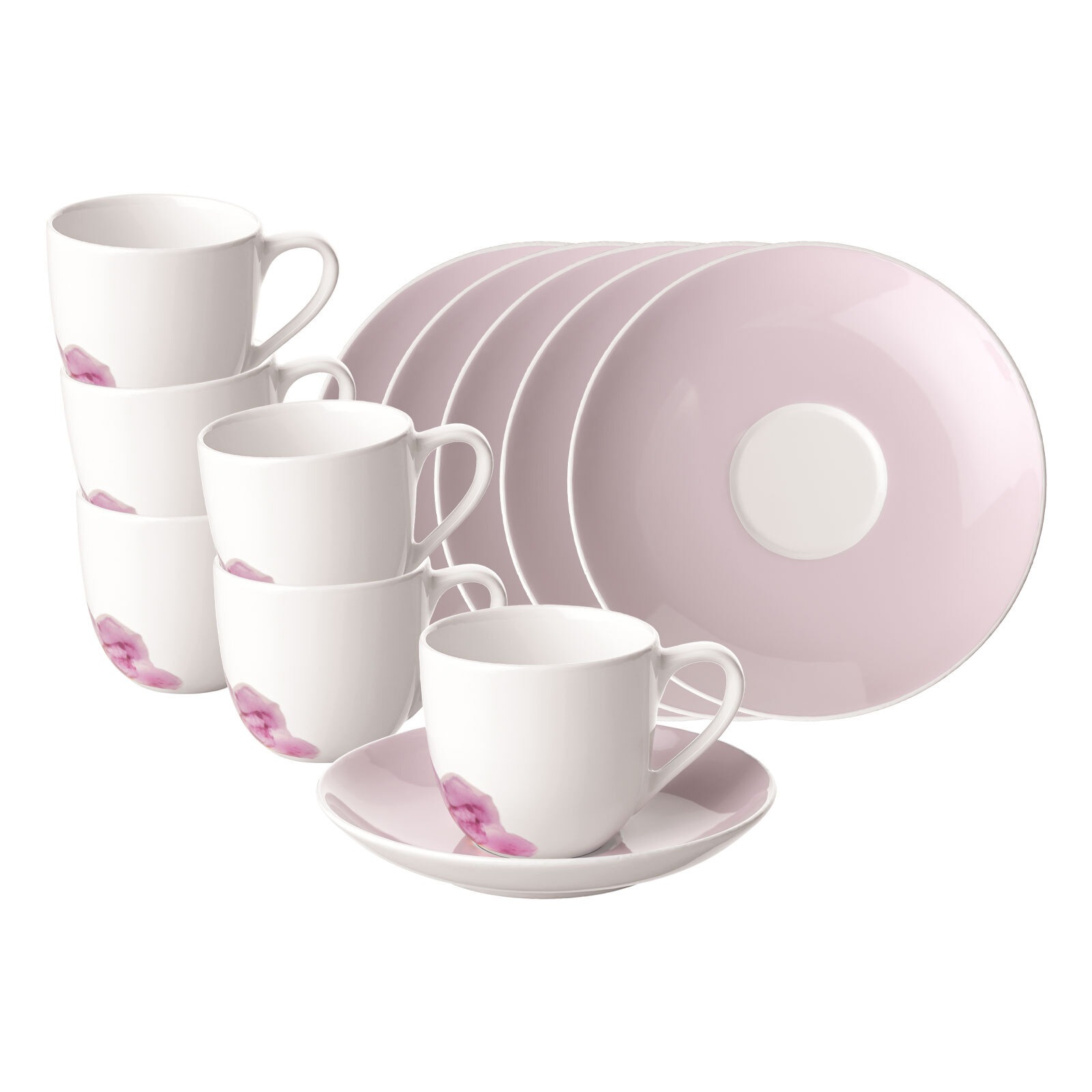 Villeroy & Boch Tasse "Espressotassen mit Untertassen Rose Garden 70 ml 6er günstig online kaufen