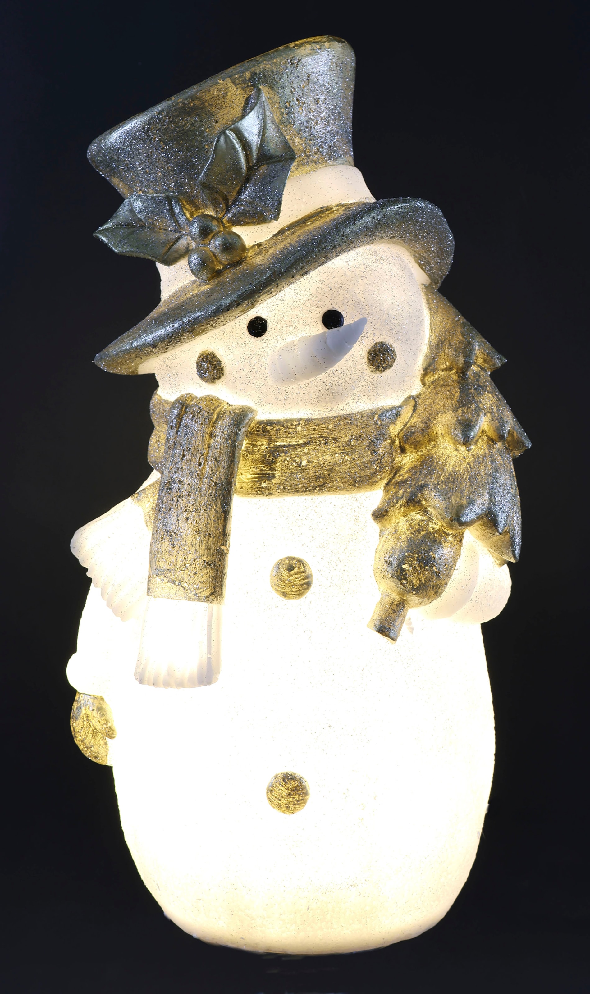 I.GE.A. Dekofigur »Schneemann«, Weihnachtsdeko aus Polyresin, Höhe ca. 36 cm