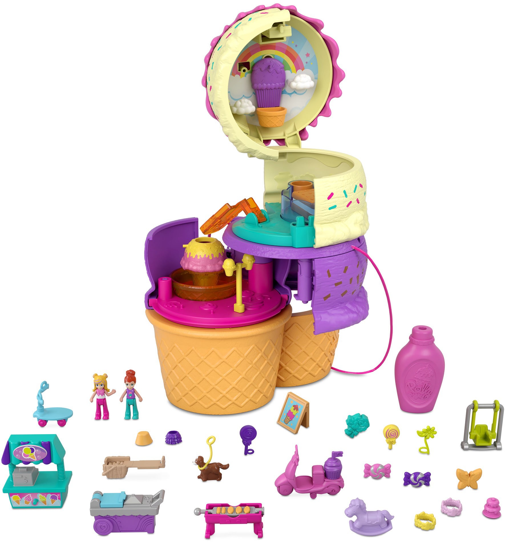 Mattel® Spielwelt »Polly Pocket, AusklappspaßSchatulle Eiswaffel« BAUR