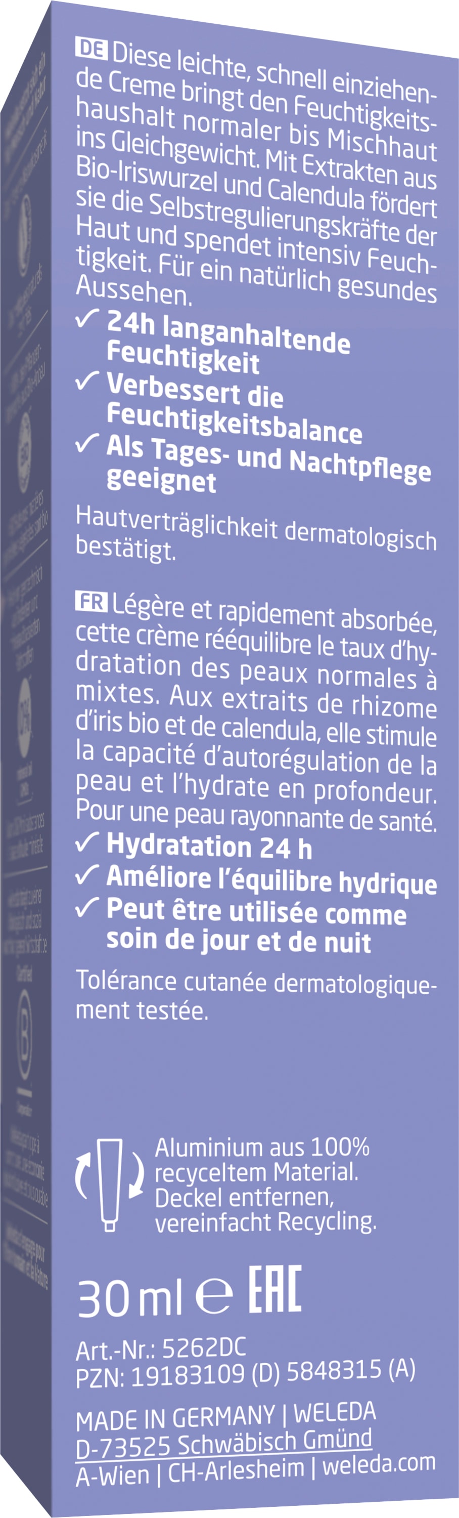 WELEDA Feuchtigkeitscreme »Weleda Iris Feuchtigkeitscreme«