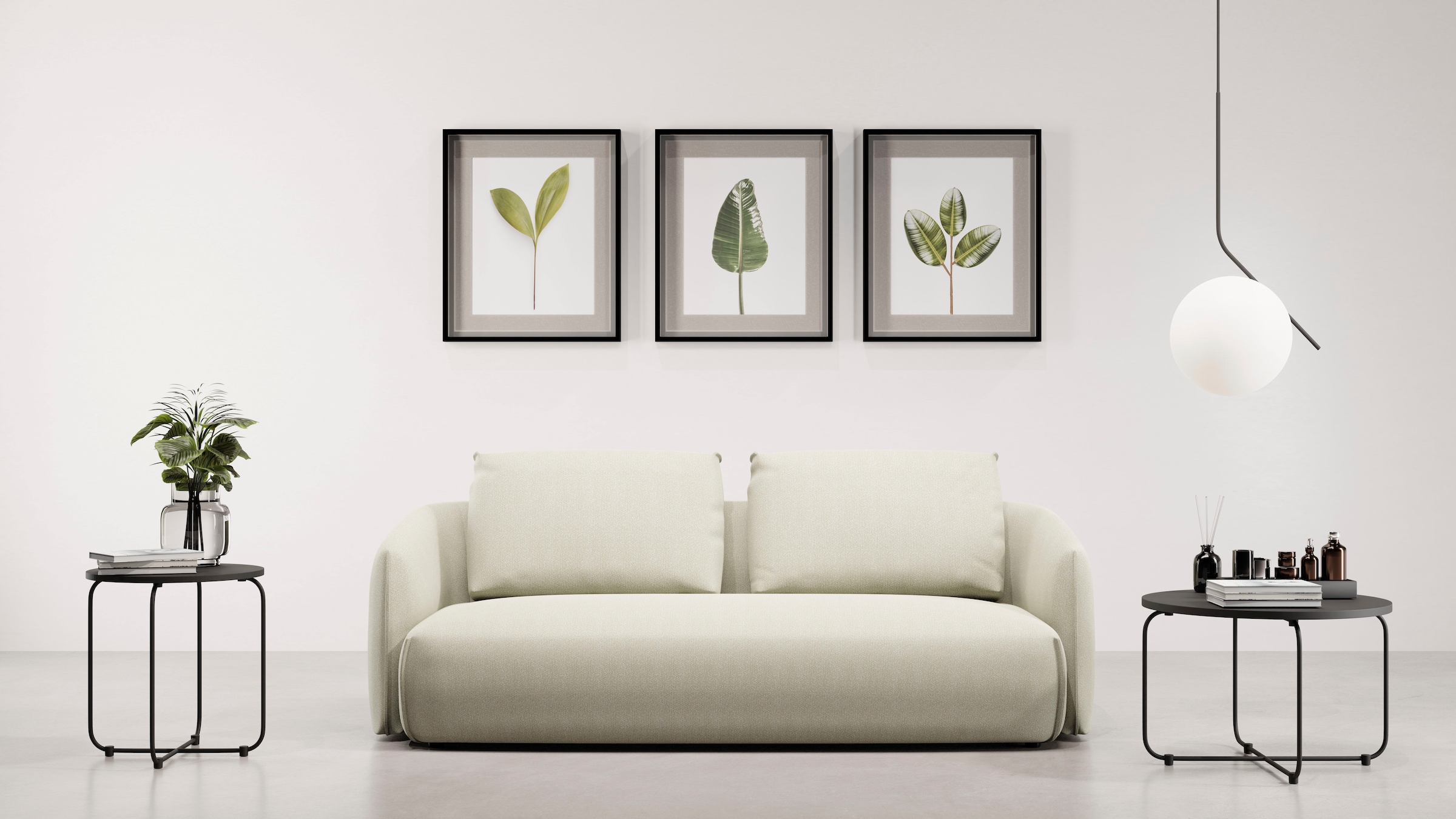 TRENDMANUFAKTUR 3-Sitzer "Shawn Designsofa, elegant geschwungen Armlehnen, günstig online kaufen