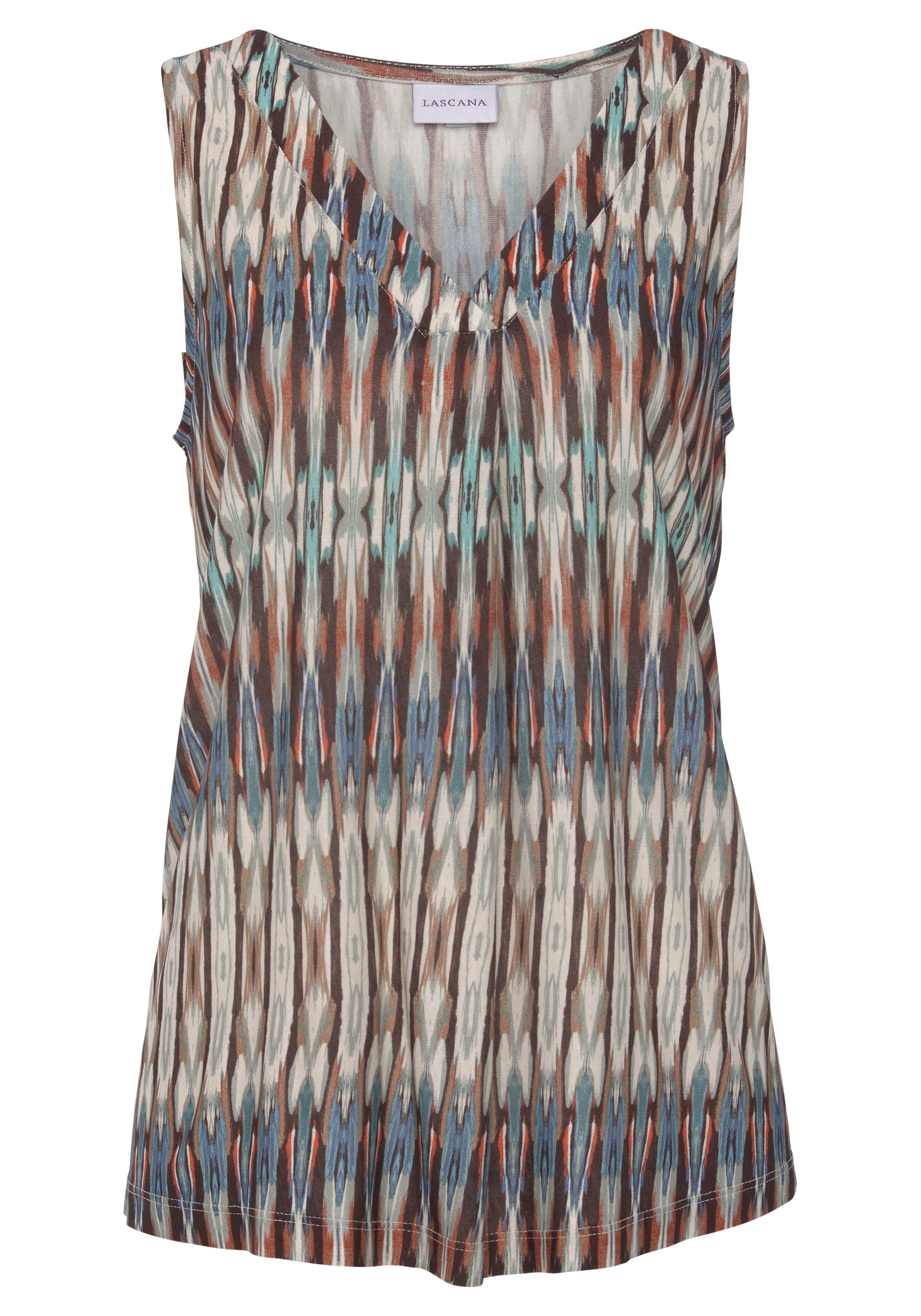 Vivance Trägertop, mit Ethnoprint, elegantes Blusentop mit V-Ausschnitt günstig online kaufen