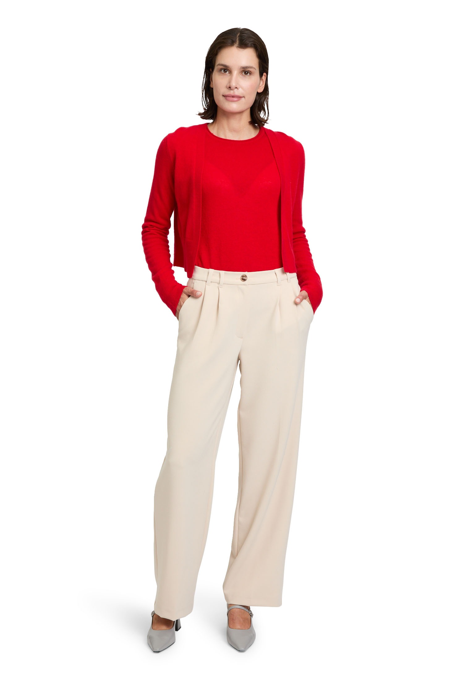 Betty Barclay Strickjacke »Betty Barclay Kaschmir-Strickjacke mit Rippbündchen«, Strick