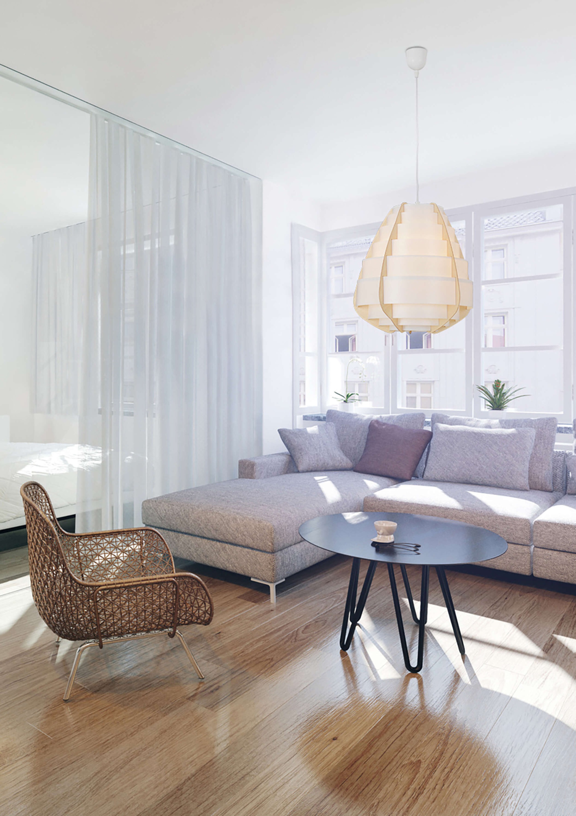 näve Pendelleuchte »Malmö«, 1 flammig, traubenförmig, nordisches Design, exkl. 1x E27 max. 40 W, Höhe 144cm