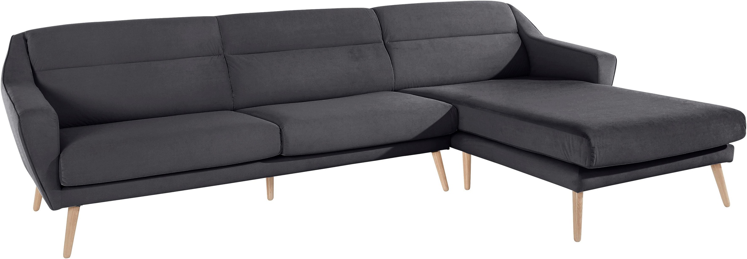 OTTO home Ecksofa "Bille L-Form" mit Naht im Rückenkissen und Beinen aus Ei günstig online kaufen