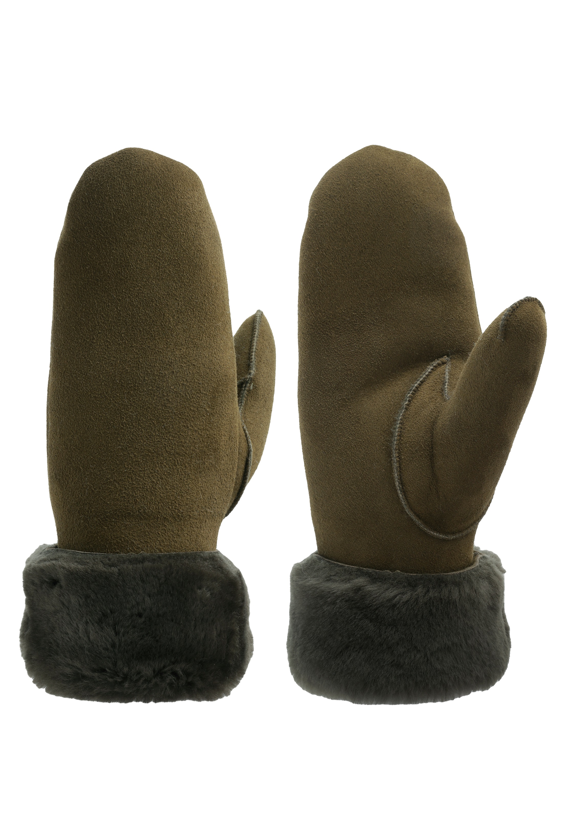 PEARLWOOD Lederhandschuhe »FIONA«, (1 Paar), Velourleder, Fausthandschuh, warm gefüttert