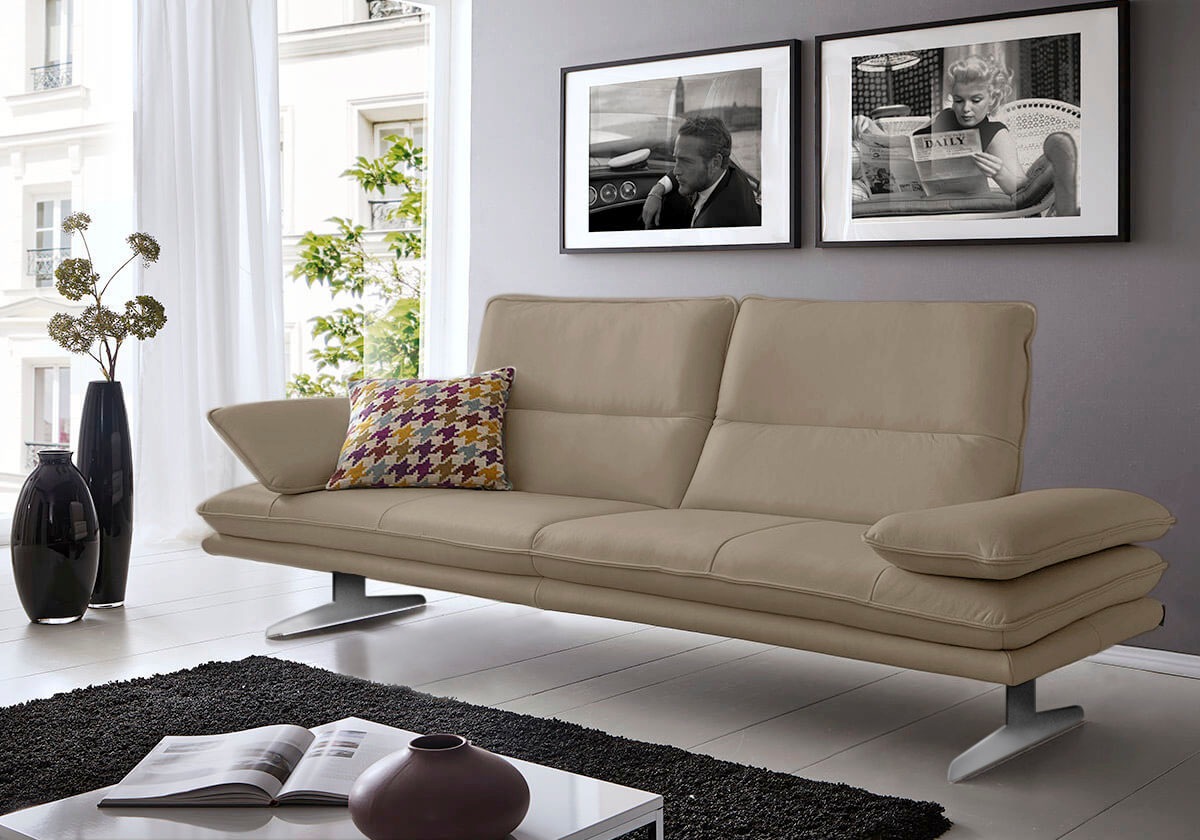 W.SCHILLIG 2,5-Sitzer »broadway Designsofa mit hohem Sitzkomfort«, Sitztiefenverstellung, Kopfteil- & Seitenteilverstellung, Breite 236cm