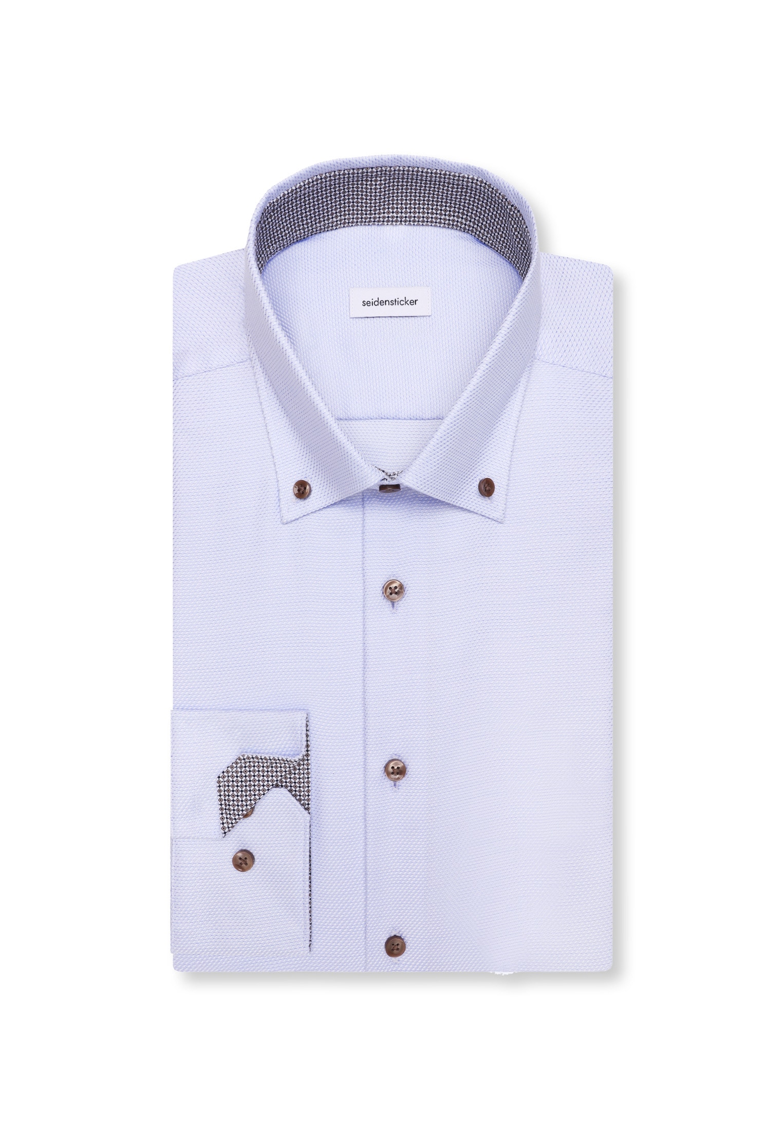 seidensticker Businesshemd »Schwarze Rose« Slim 1/1 Button-Down-Kragen Struktur