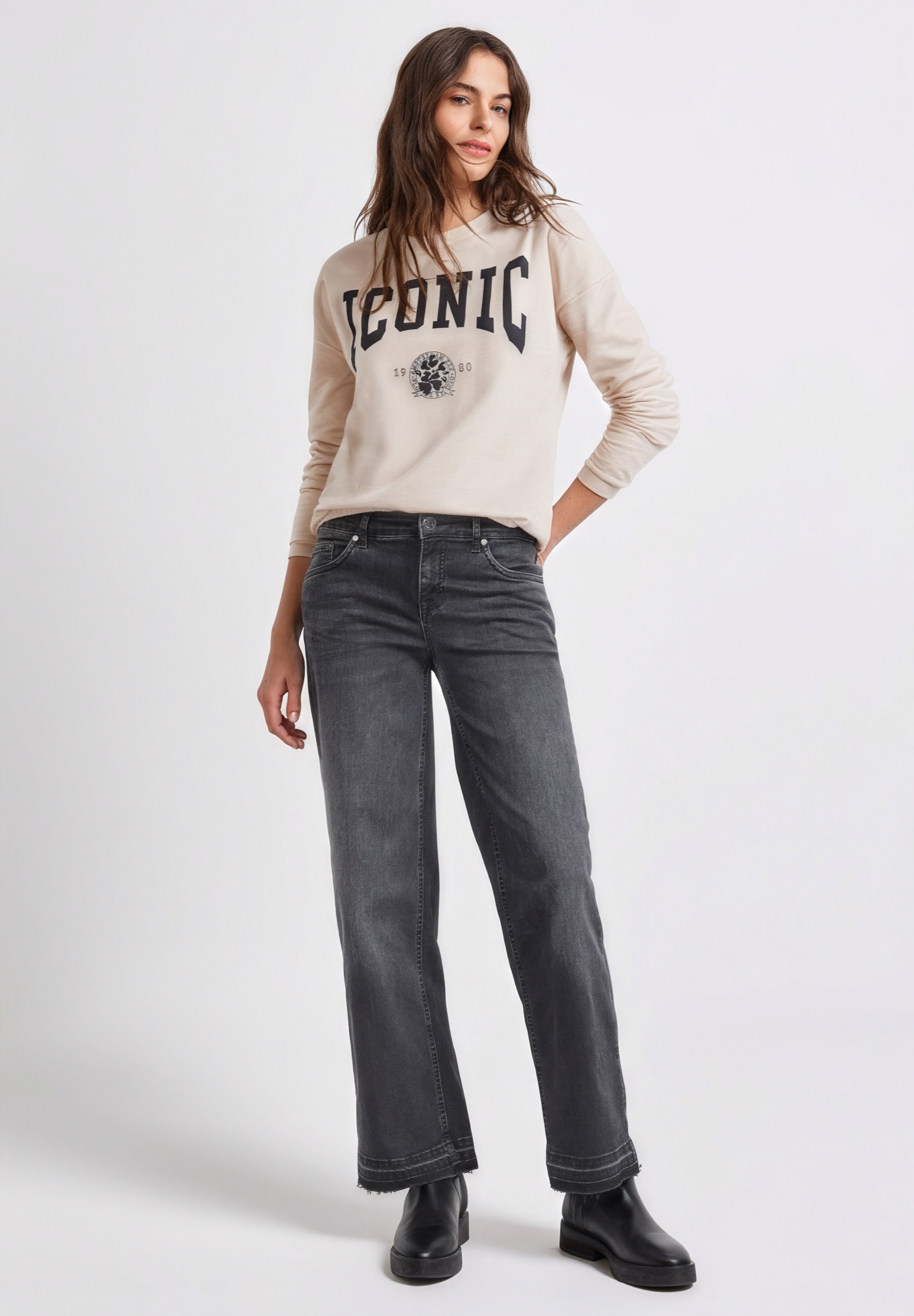 STREET ONE STUDIO Loose-fit-Jeans 5-Pocket-Style