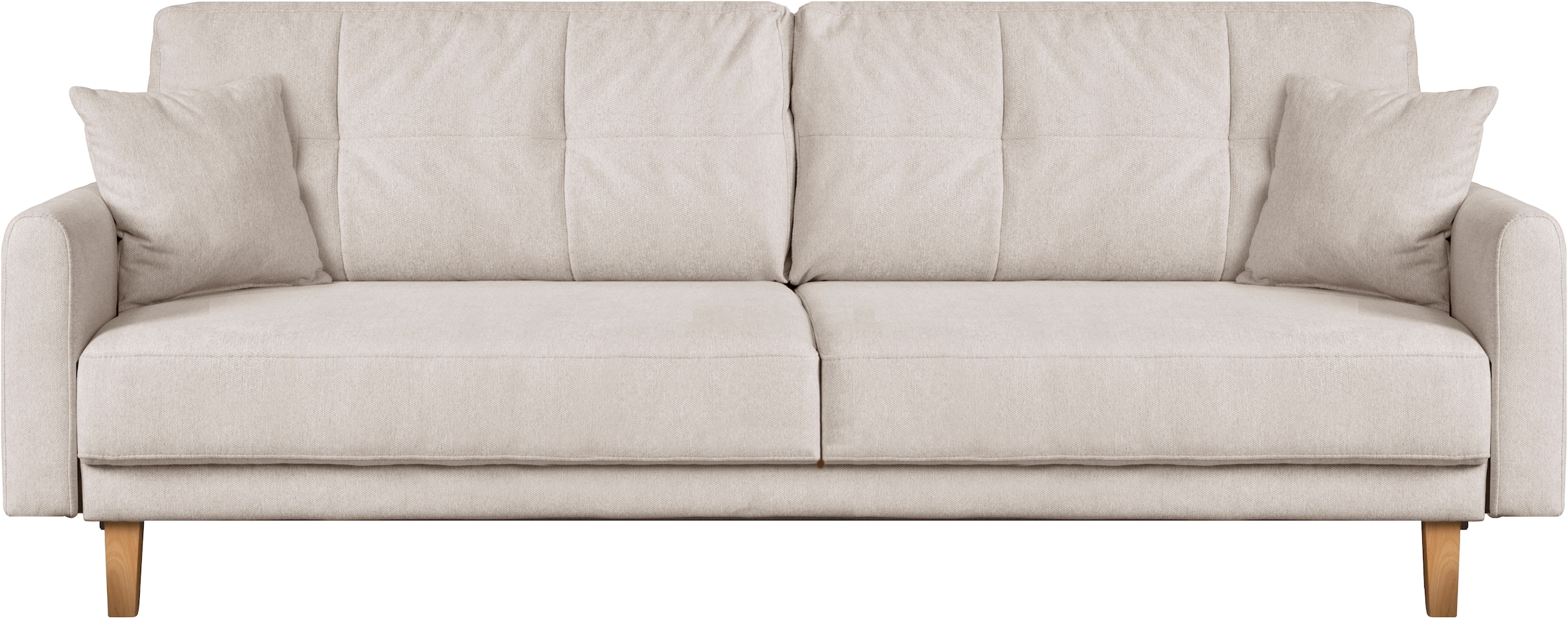 Home affaire 3-Sitzer »TRIPLO optionale Schlafsofa mit Bettkasten, Maße B/T/H: 215/100/89 cm«, Wahlweise Bettfunktion - Liegefläche 145x191 cm, Rücken-, Zierkissen