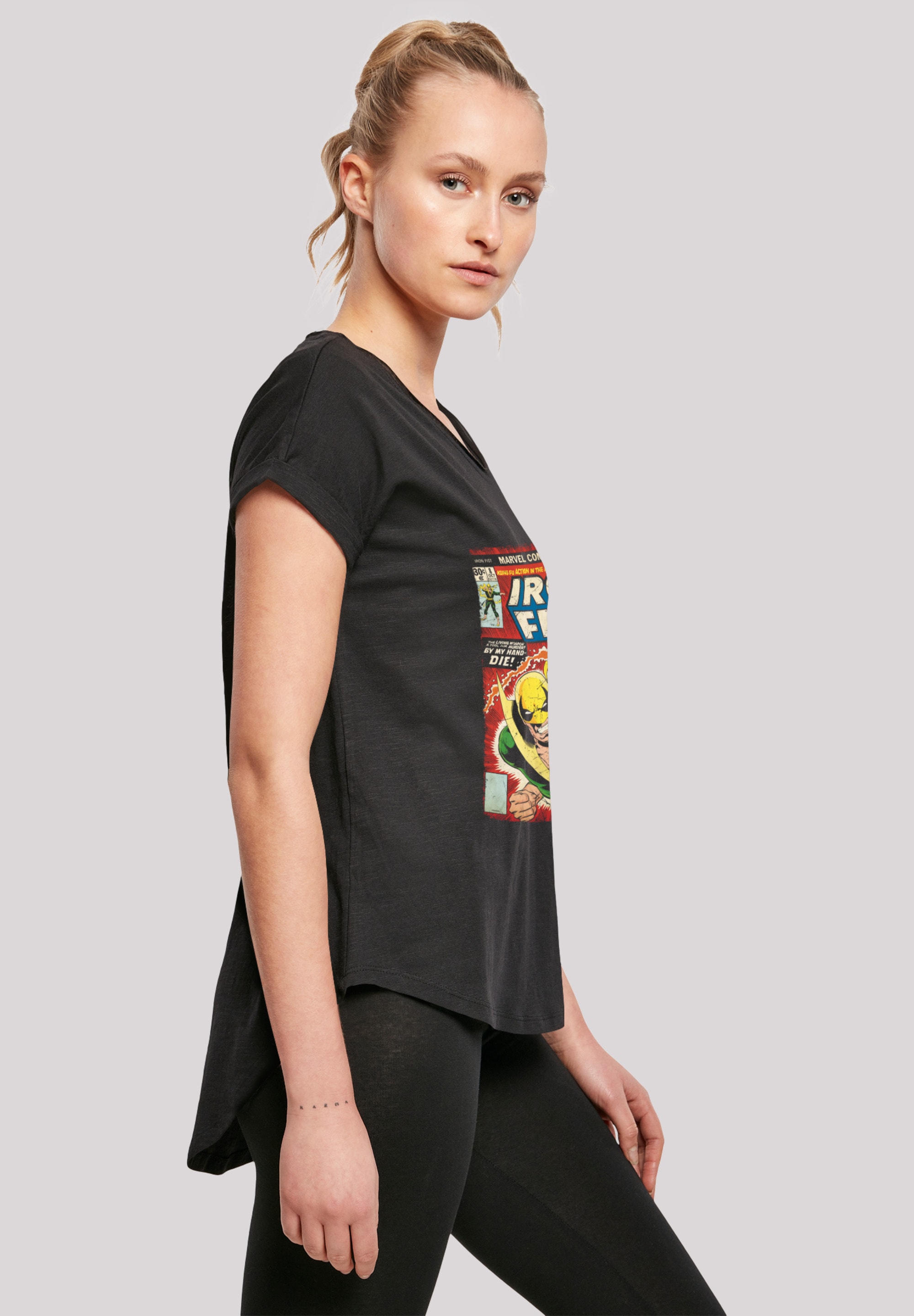 F4NT4STIC T-Shirt »Marvel Iron Fist Cover«, Damen,Premium Merch,Lang,Longshirt,Logo Print
