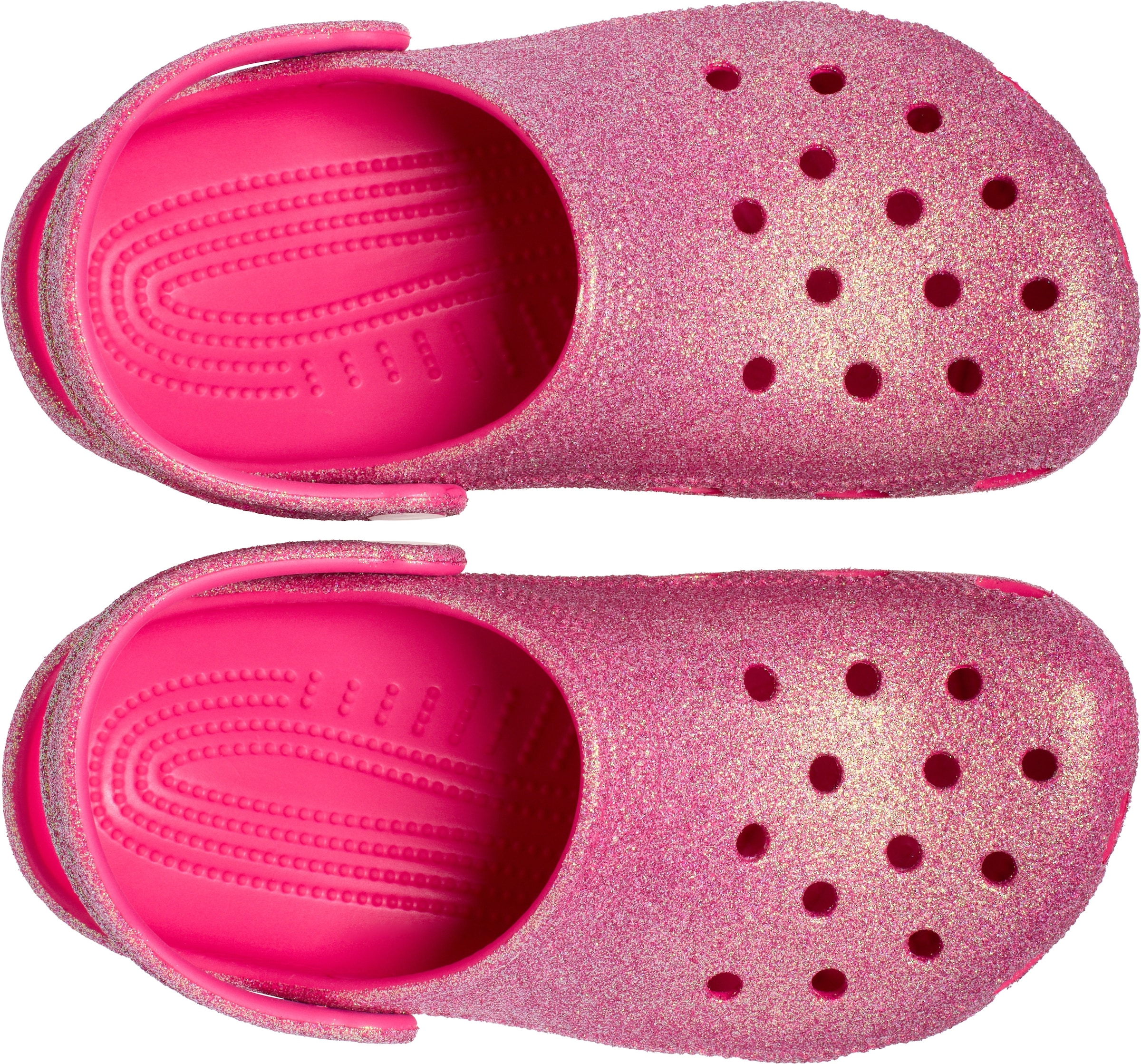 Crocs Clog »Classic Iridescent Glitter«, Glitzerschuh, Sandale, Hausschuh mit schwenkbarem Fersenriemen