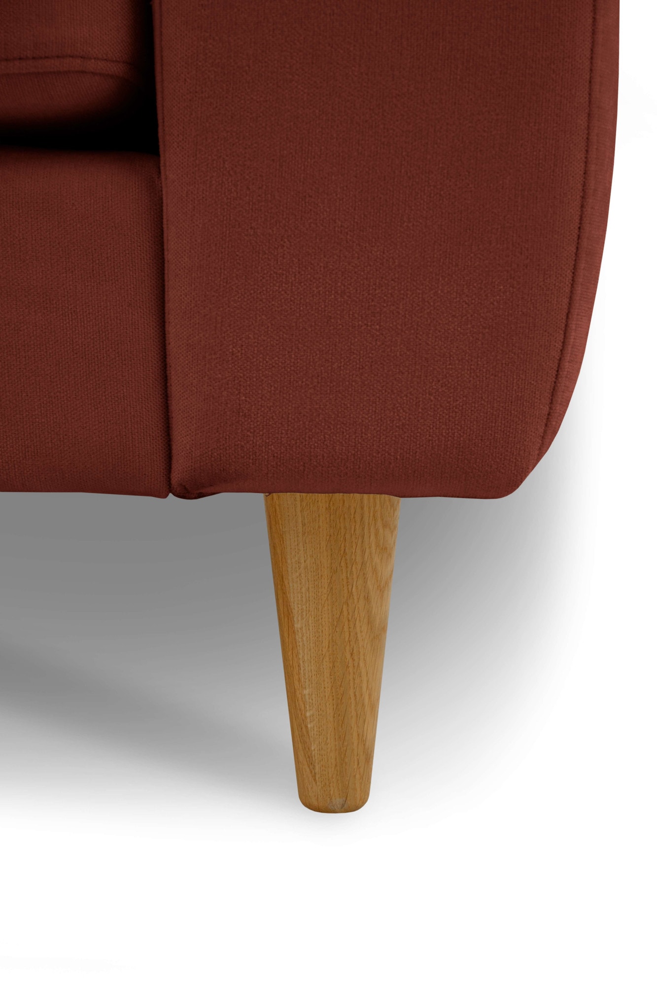 OTTO home 3-Sitzer »Finnian« 212 cm, Chenille-Bezug, Massivholzfüße mit eleganter Linienführung