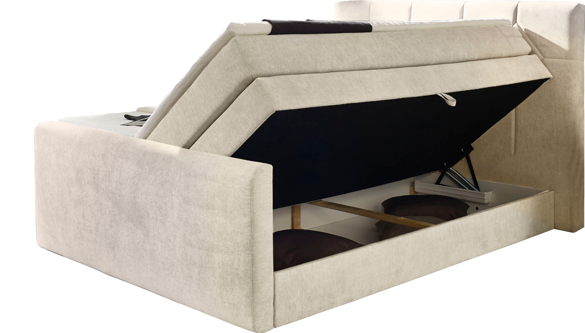 Thumbnail - Home affaire Boxspringbett "Atlanta" inklusive Topper und Bettkasten