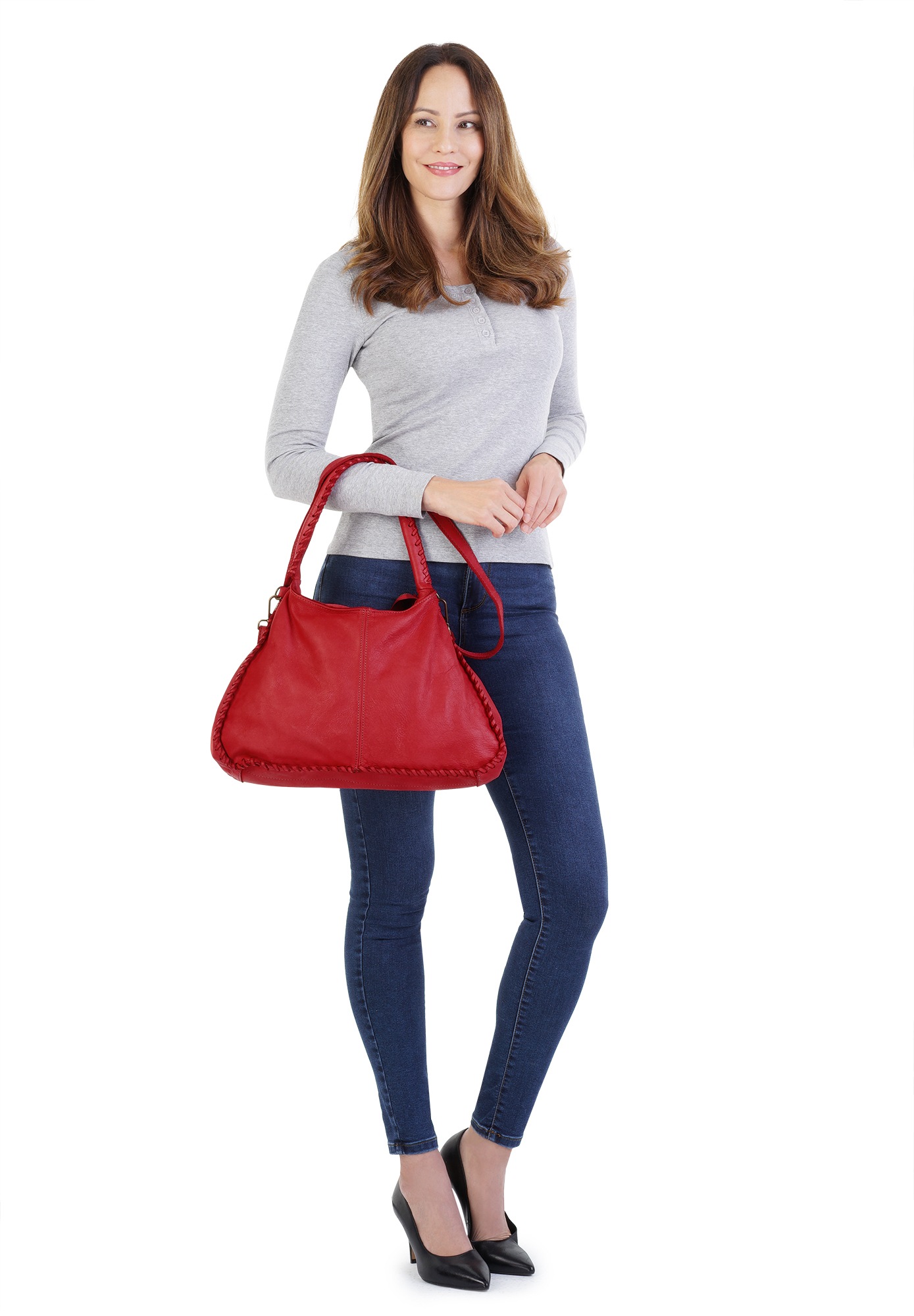 Samantha Look Shopper "SAMANTHA LOOK Damen echt Leder, Made in Italy" echt Leder, Made in Italy