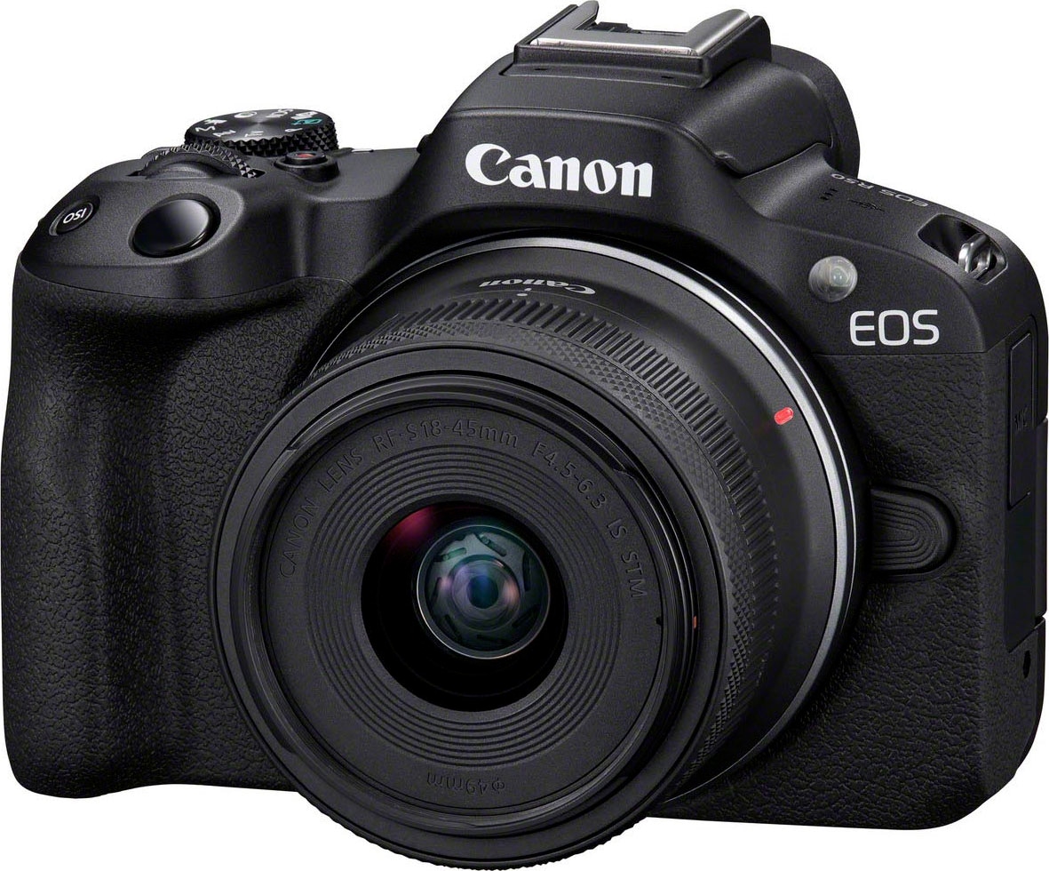 Canon Systemkamera STM F4.5-6.3 RF-S BAUR 18-45mm MP, 18-45mm STM, 24,2 F4.5-6.3 IS Bluetooth-WLAN, | + RF-S »EOS Objektiv IS R50 RF-S 18-45 Kit«, IS inkl