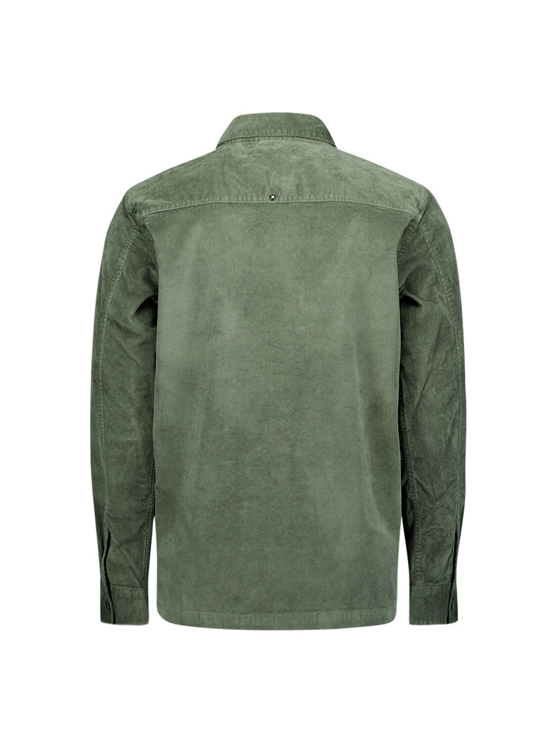NO EXCESS Langarmhemd »No Excess Samt-Overshirt mit Knöpfen«
