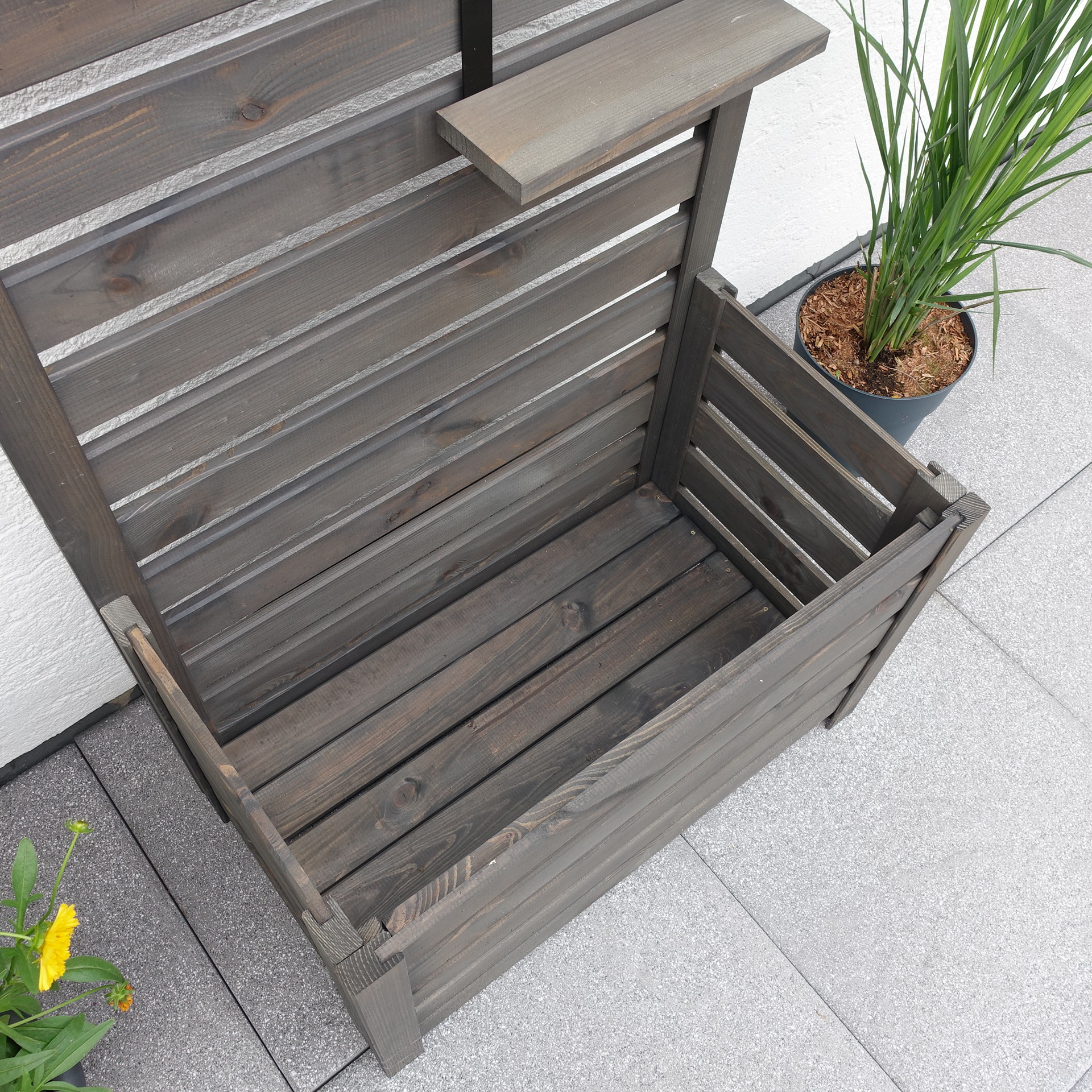 promadino Spalier »für Balkon und Garten«, Sitzgelegenheit und Sichtschutz, L70xT40xH180cm, Volumen: 91 Liter
