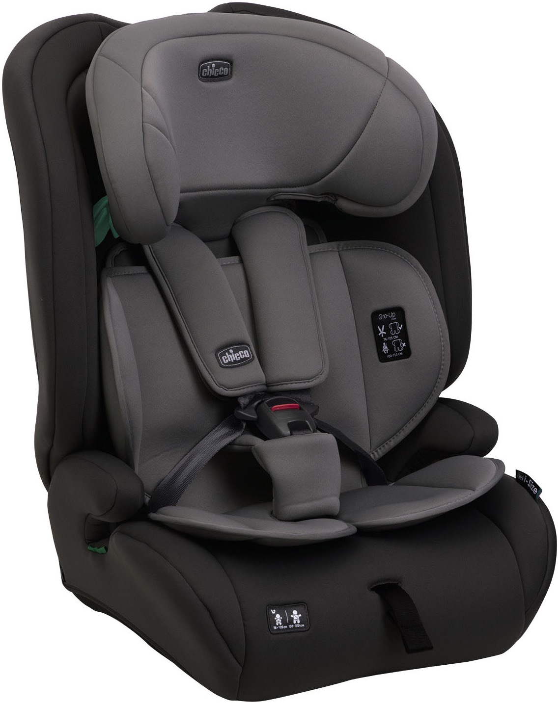CHICCO Baby Autokindersitz "Gro-Up I-Size"pure schwarz, Materialmix, Kindersitze
