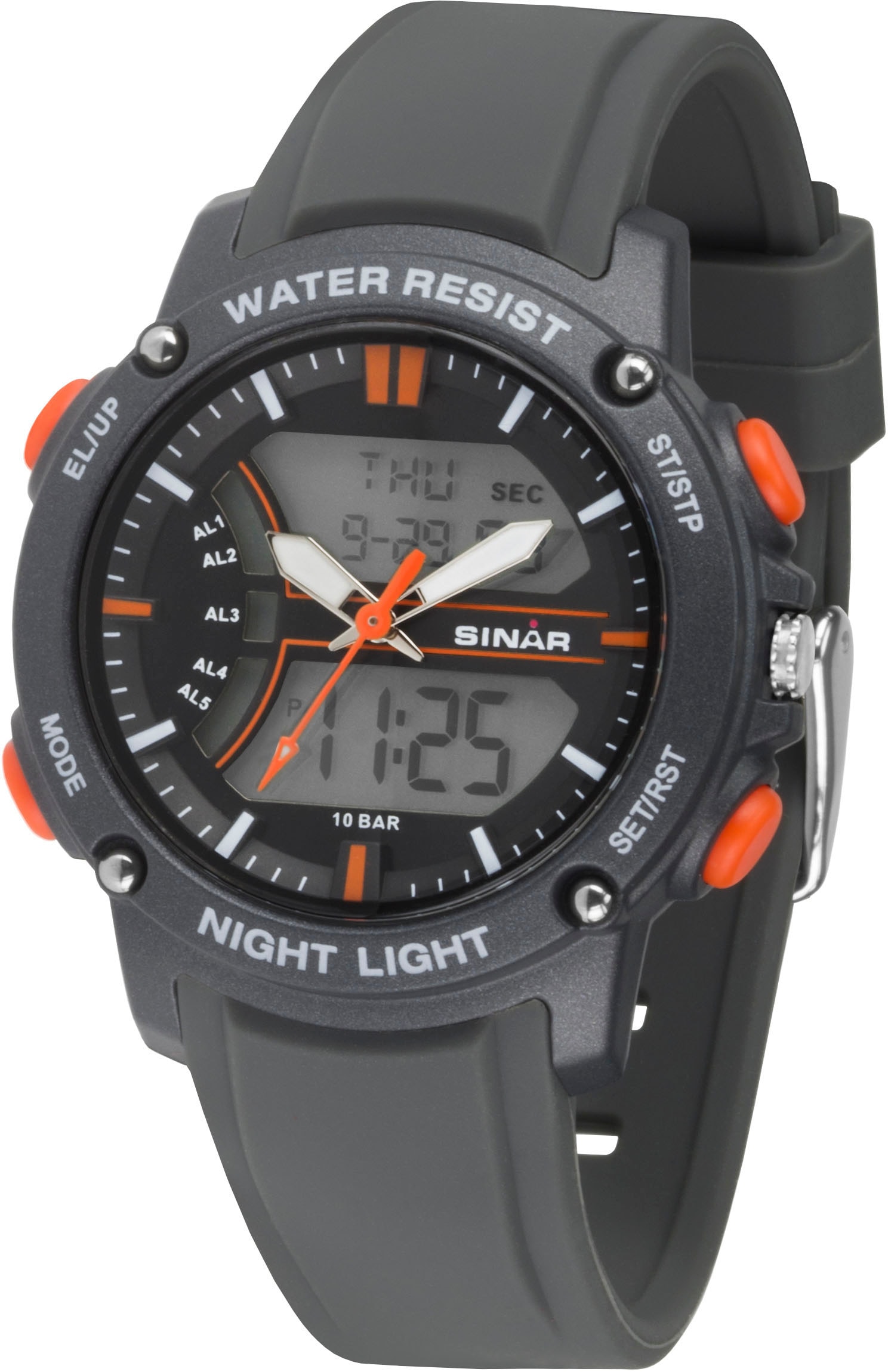 SINAR Quarzuhr »XW-27-9«, Armbanduhr, Herrenuhr, analaog, digital, Datum