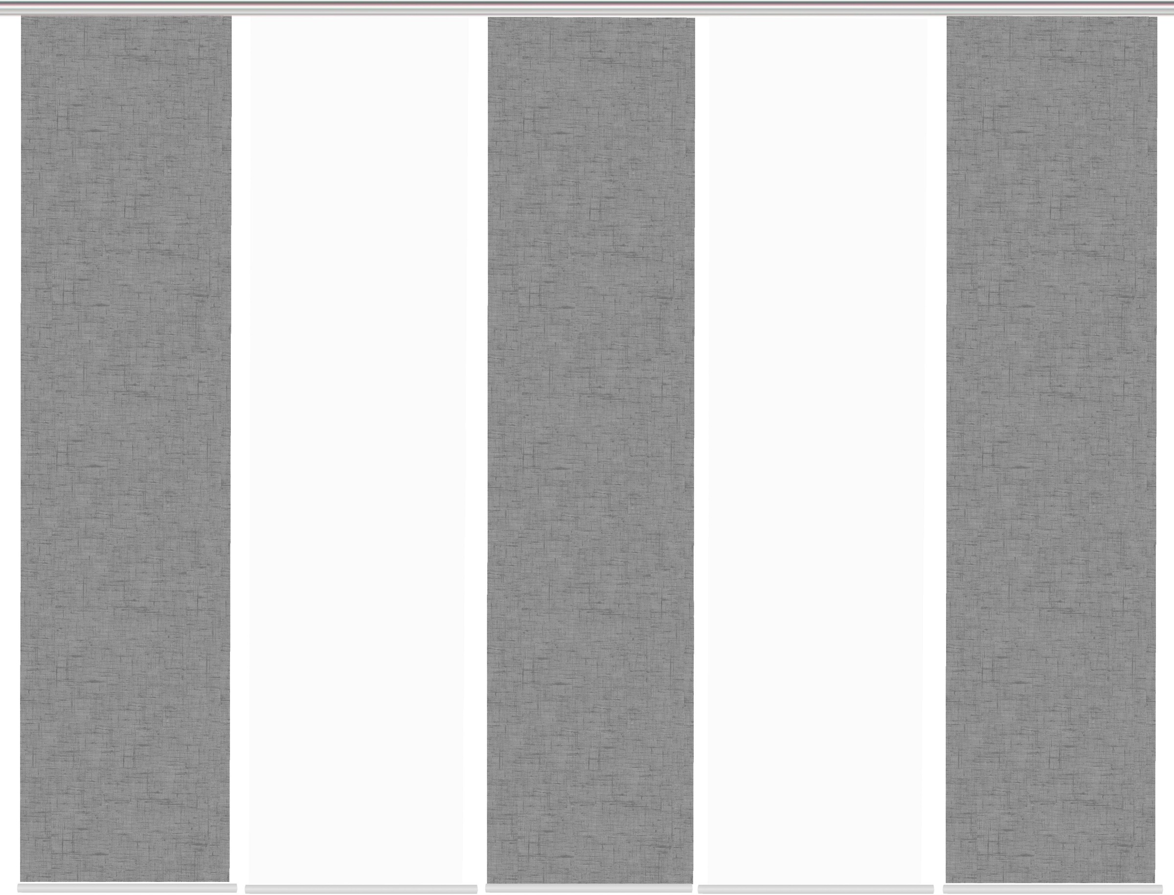 HOME WOHNIDEEN Schiebegardine »PIVE 5er SET«, (5 St.), Schiebevorhang Digidruck 5er Set PIVE