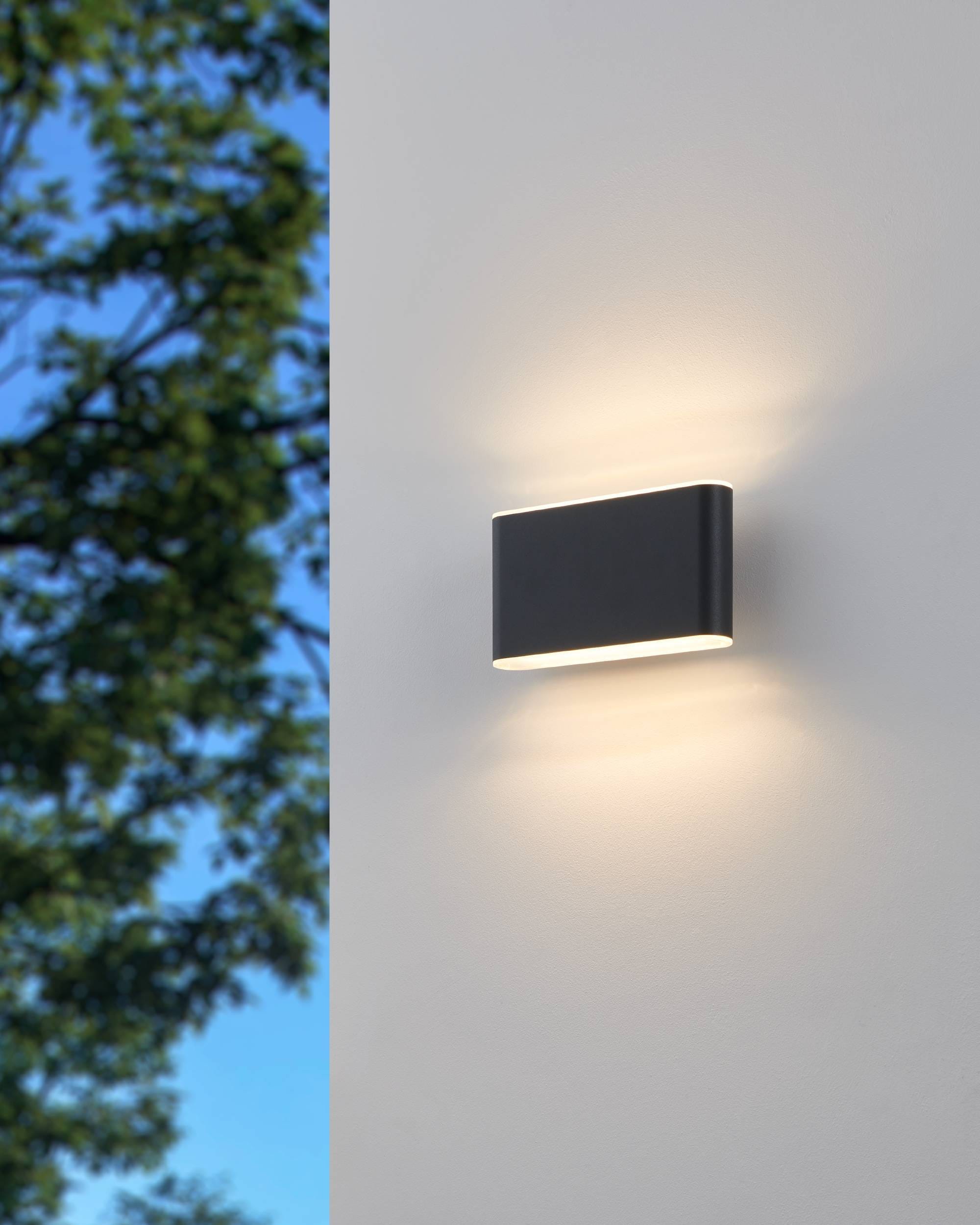 EGLO Wandleuchte »Grutti Wandlampe, Außenlampe, Wand Außenbeleuchtung, Aluminium, IP65« LED-Modul 1 Stk. Kaltweiß | Neutralweiß | Warmweiß