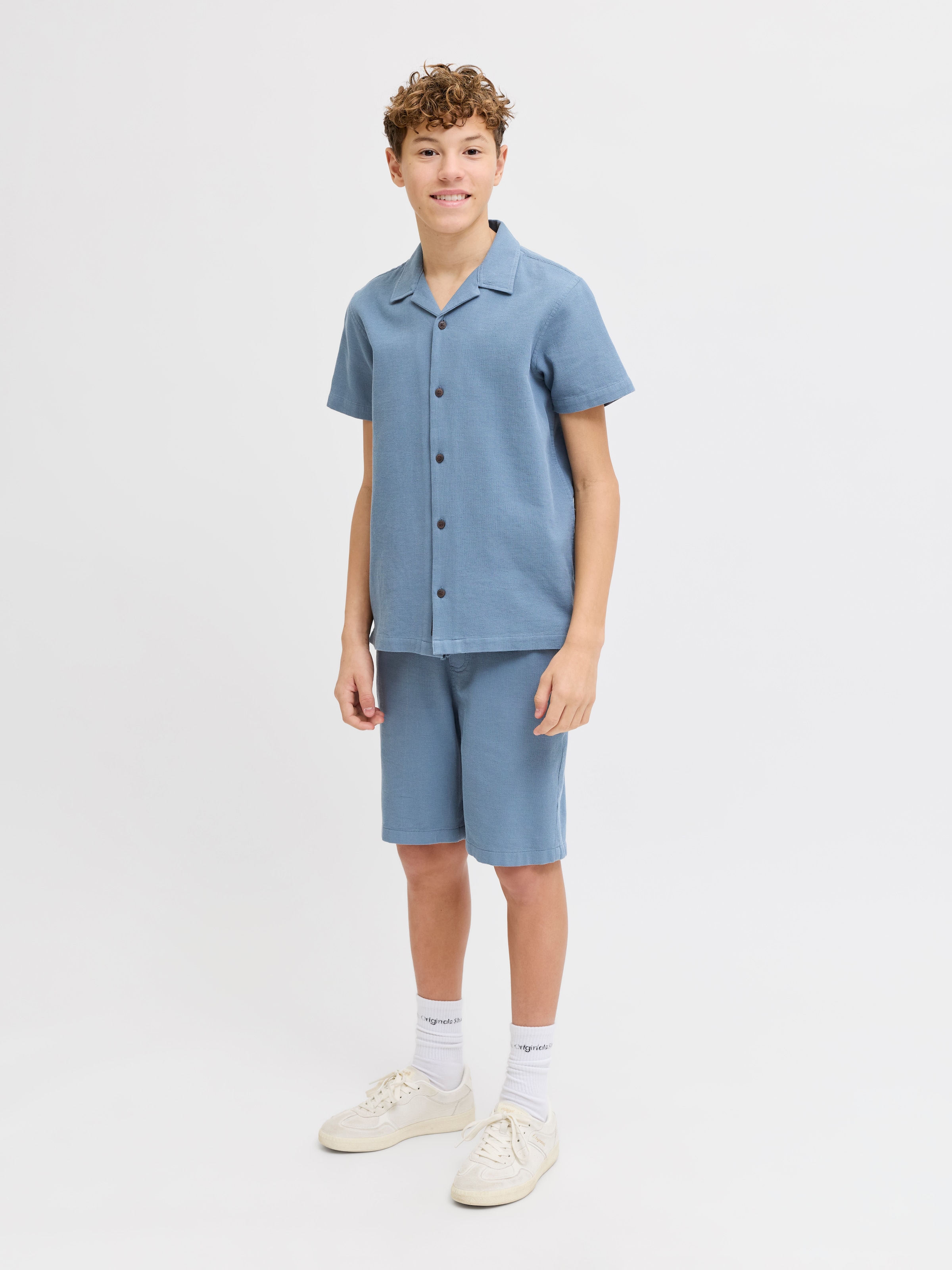 Jack & Jones Junior Shorts »JPSTJAIDEN WAFFLE RESORT SHORTS JNR«  Baumwolle, locker geschnitten