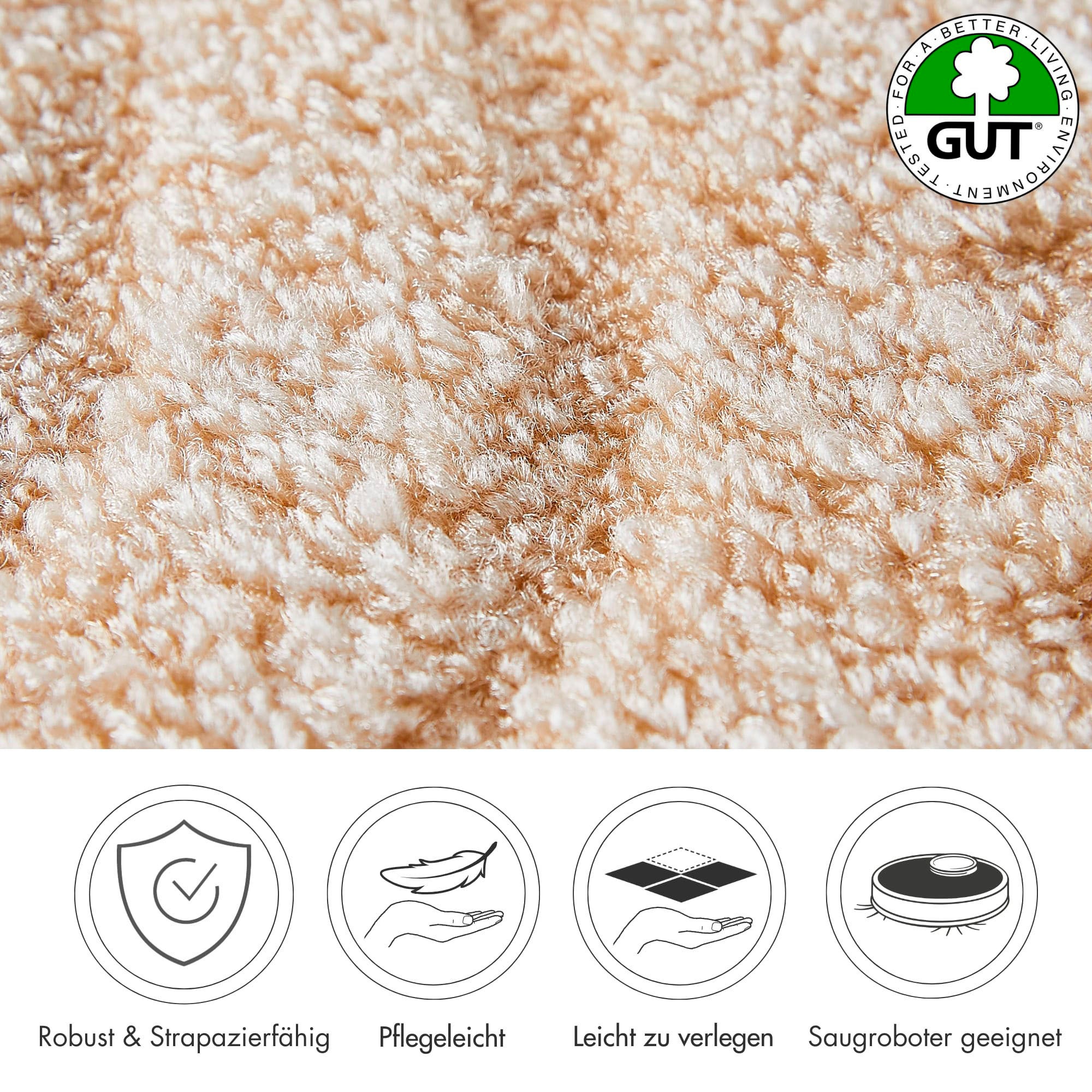 Andiamo Teppichboden "Amberg, Strukturschlinge, Made in Belgium" rechteckig günstig online kaufen