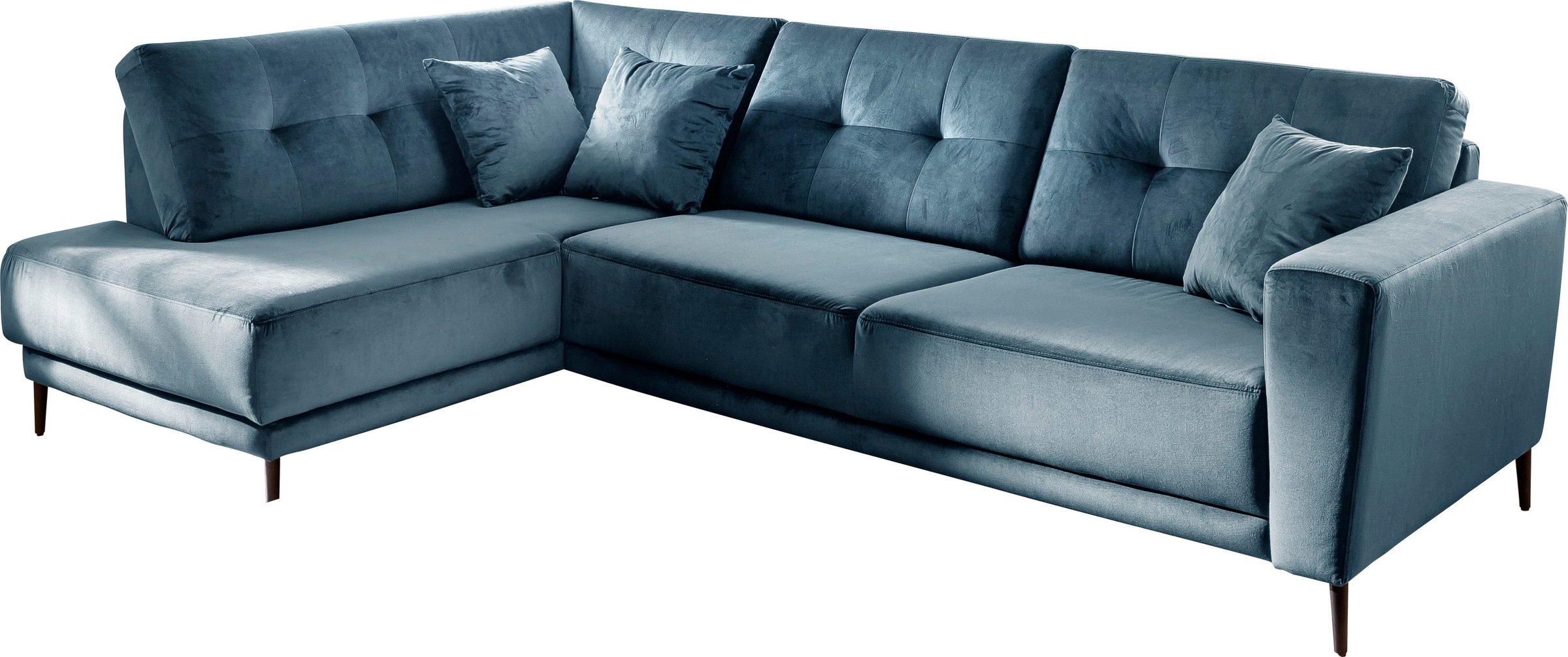 Trends by HG Polsterecke »Barcelona L-Form«, mit Metallfuss, frei im Raum stellbar