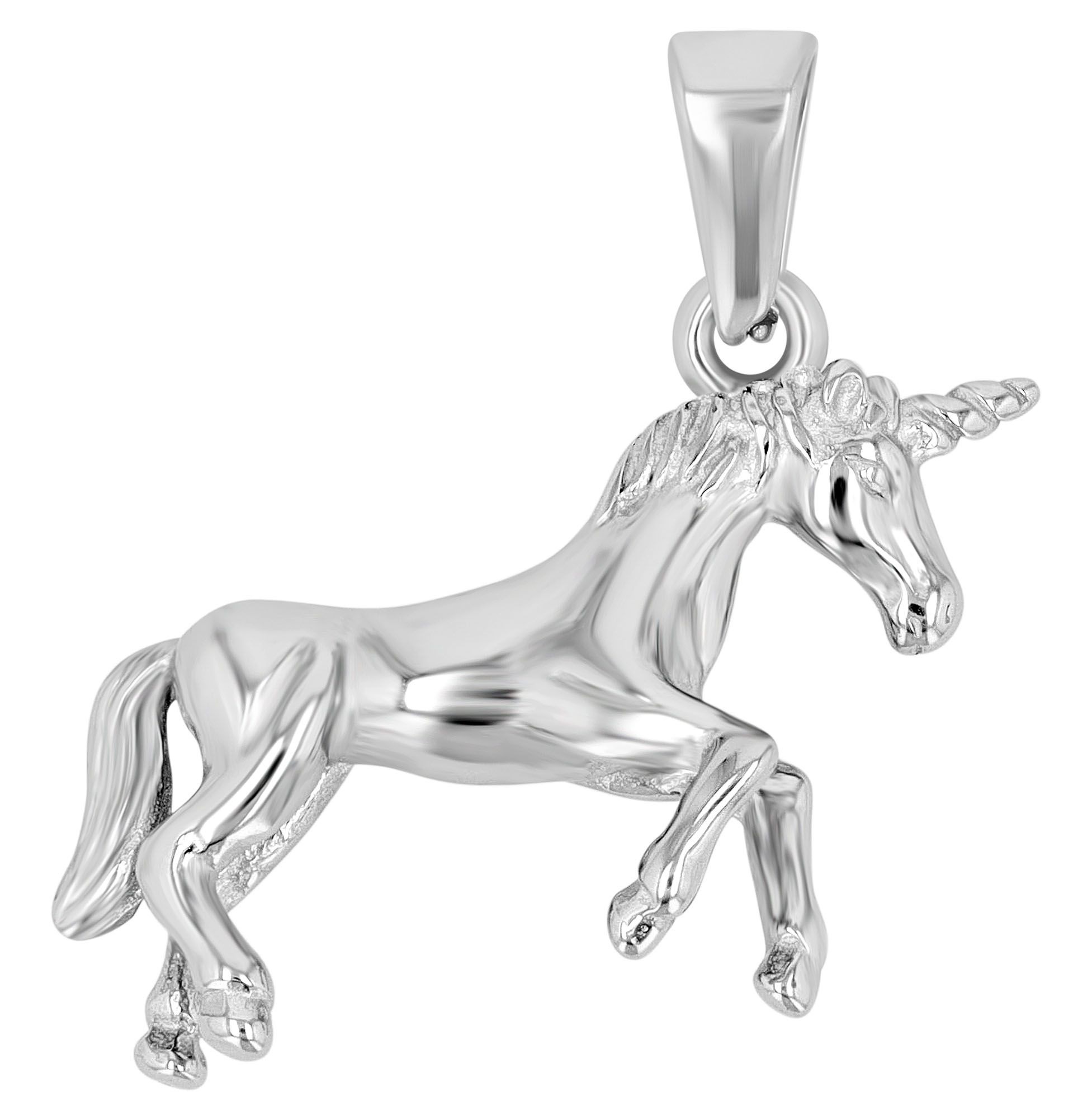 Adelia´s Kettenanhänger »Mädchen Anhänger – Einhorn Anhänger aus Edelstahl«  Perfekt als Geschenk zum Valentinstag