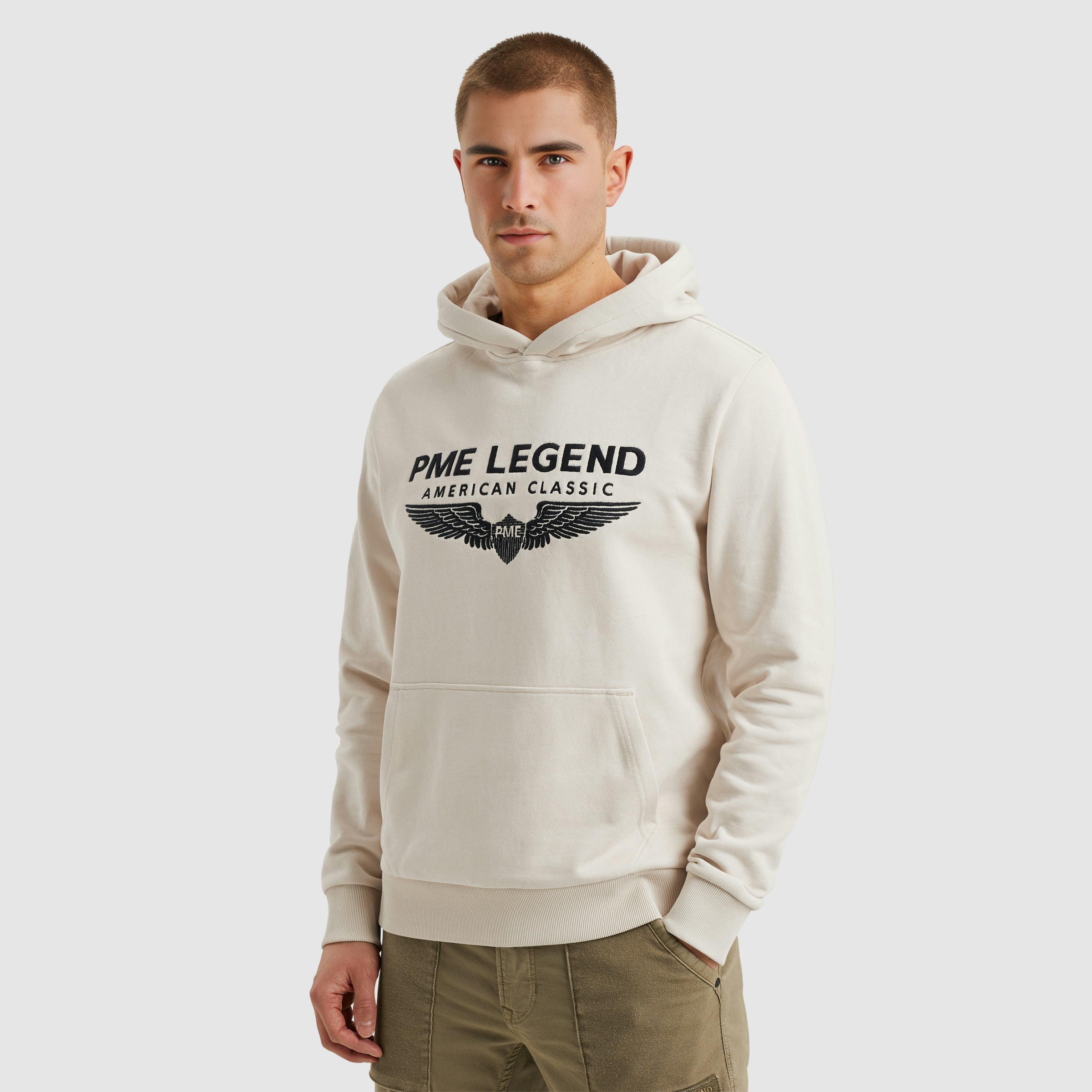 PME LEGEND Kapuzensweatshirt »Hooded soft terry with logo«, mit Logostickerei