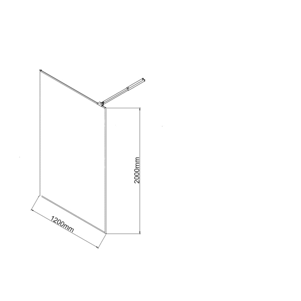 Marwell Walk-in-Dusche »MARWELL CITY«, BxH: 120x200 cm, verstellbarer Stabilisationsbügel