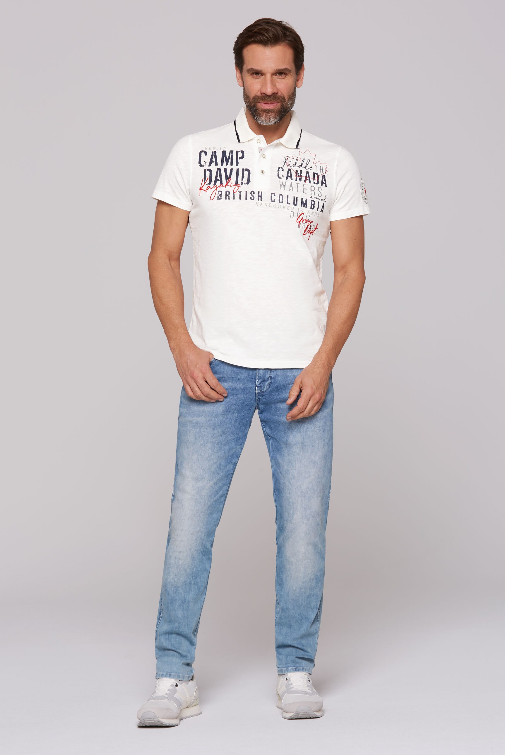 CAMP DAVID Poloshirt, aus Baumwolle