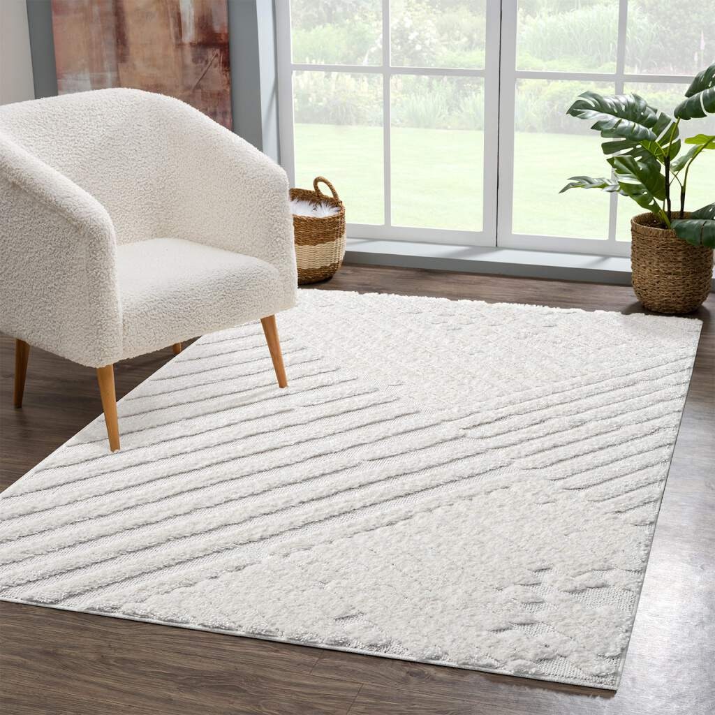 Carpet City Hochflor-Teppich "FOCUS749" rechteckig 20 mm Höhe Boho-Teppich, günstig online kaufen