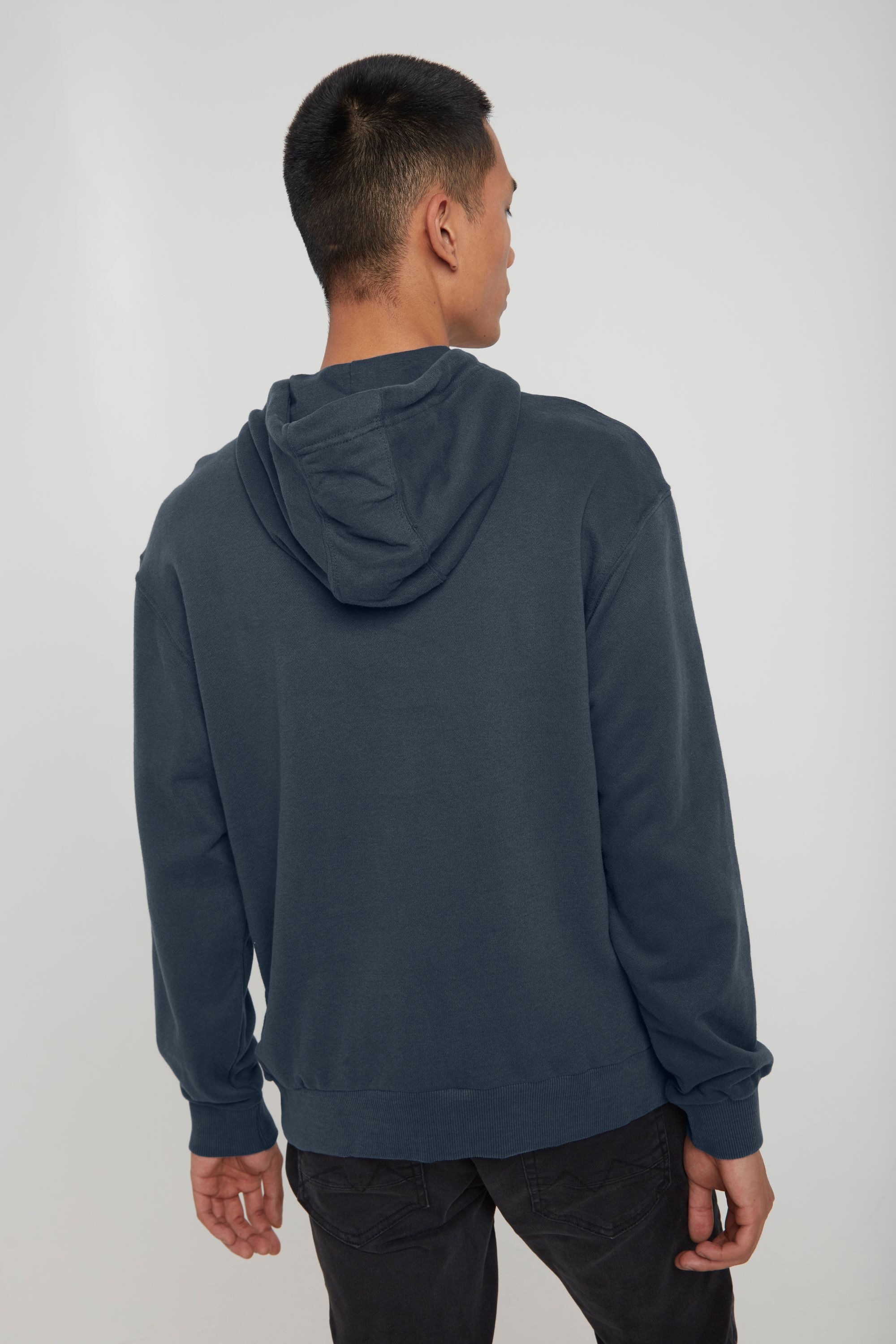 Kapuzenpullover BLEND "BHAvebury", Herren, Gr. XXL, marineblaus, Sweatware, 100% Baumwolle, unifarben, regular fit normal, ohne Ausschnitt, Sweatshirts Kapuzenpullover, Klassisches Sweatshirt mit Rundhalsausschnitt und Kängurutasche 6