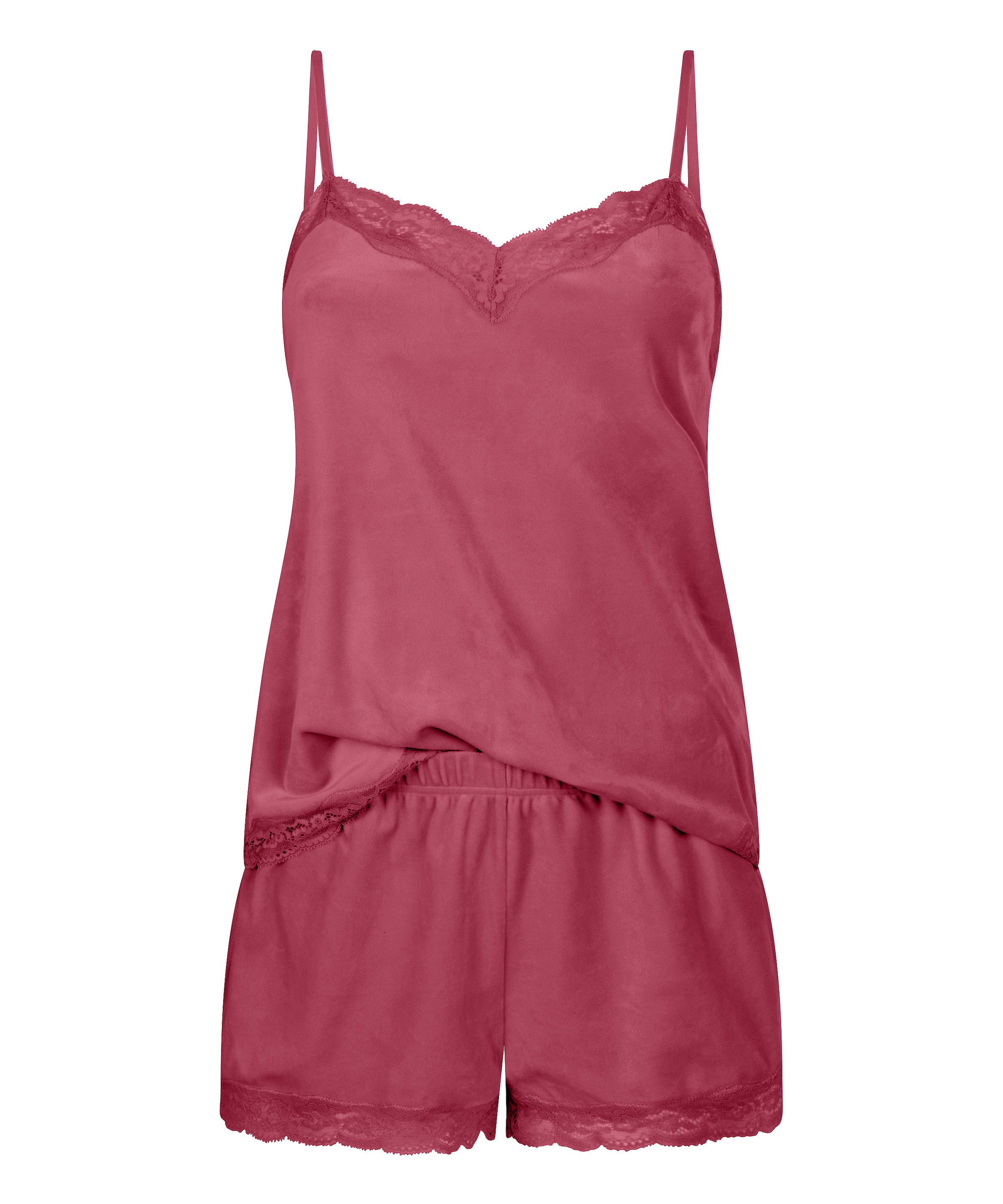 Hunkemöller Pyjama »Velours Lace Cami Top«