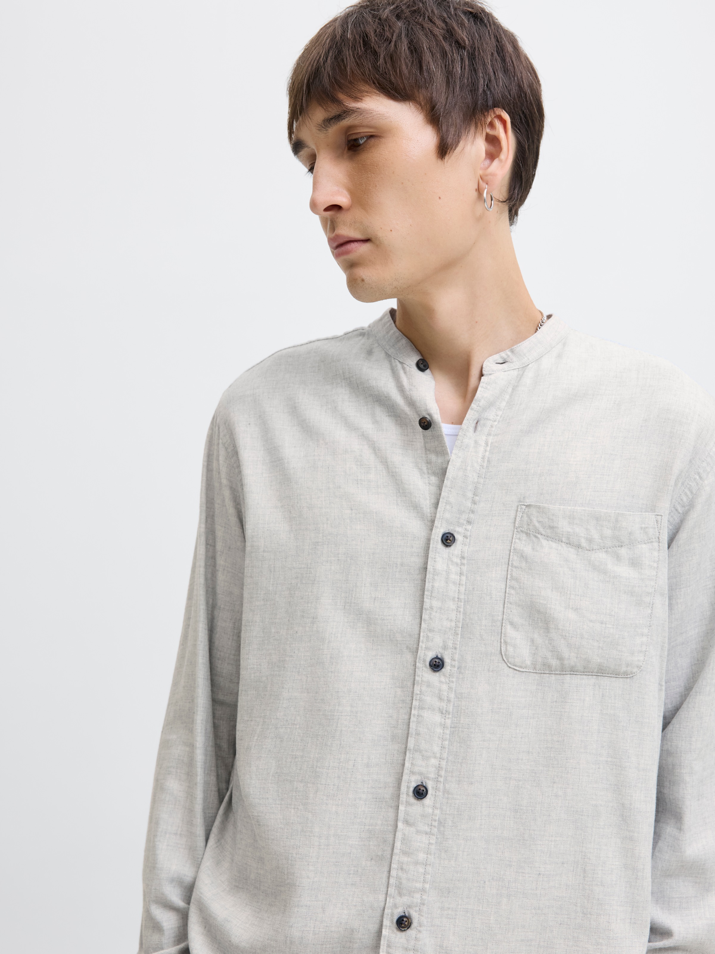 Jack & Jones Langarmhemd "JJEBAND MELANGE SHIRT L/S SN" günstig online kaufen