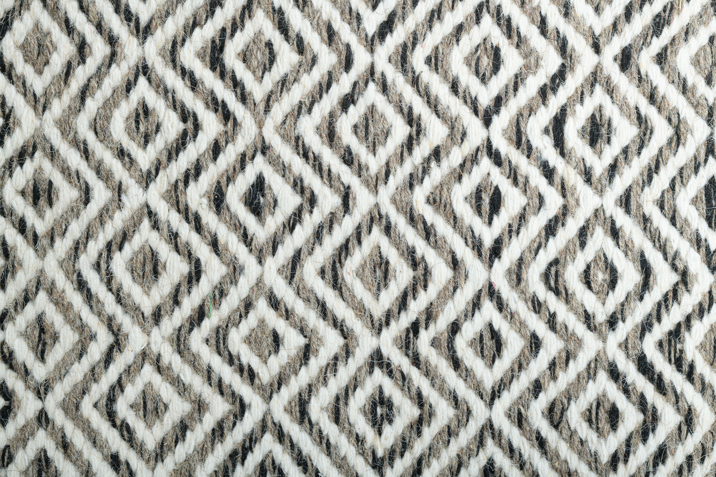 my home Wollteppich »Daoulas«, rechteckig, 10 mm Höhe, Handweb Teppich, reine Wolle, modernes Rauten Muster, Scandi Design