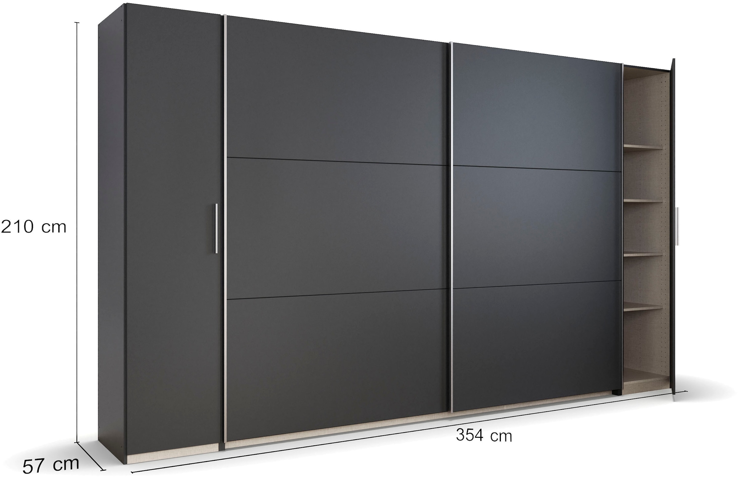 rauch Schwebetürenschrank »Kleiderschrank Drehtürenschrank Schrank Garderobe KRONACH TOPSELLER«, mit Dreh- und Schwebetüren und vielen Einlegeböden MADE IN GERMANY
