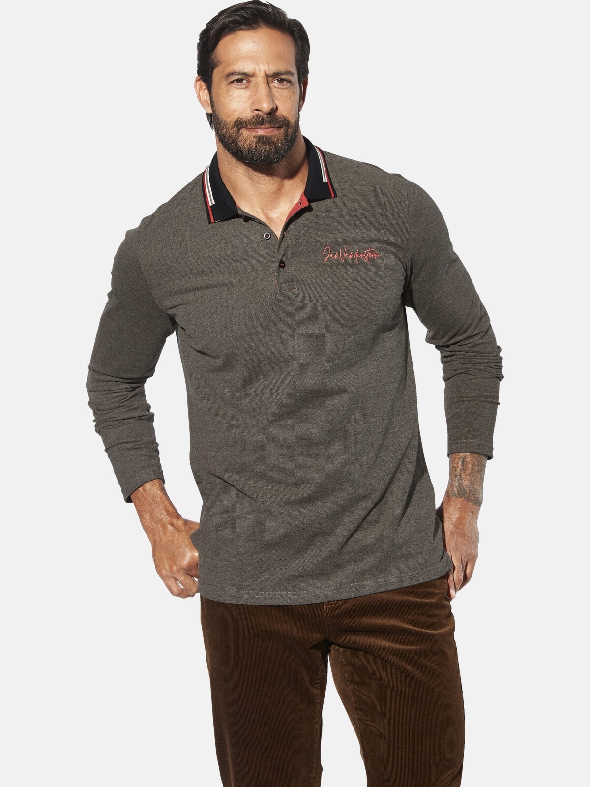 Jan Vanderstorm Langarm-Poloshirt "Langarm-Poloshirt KNUTSEN" günstig online kaufen