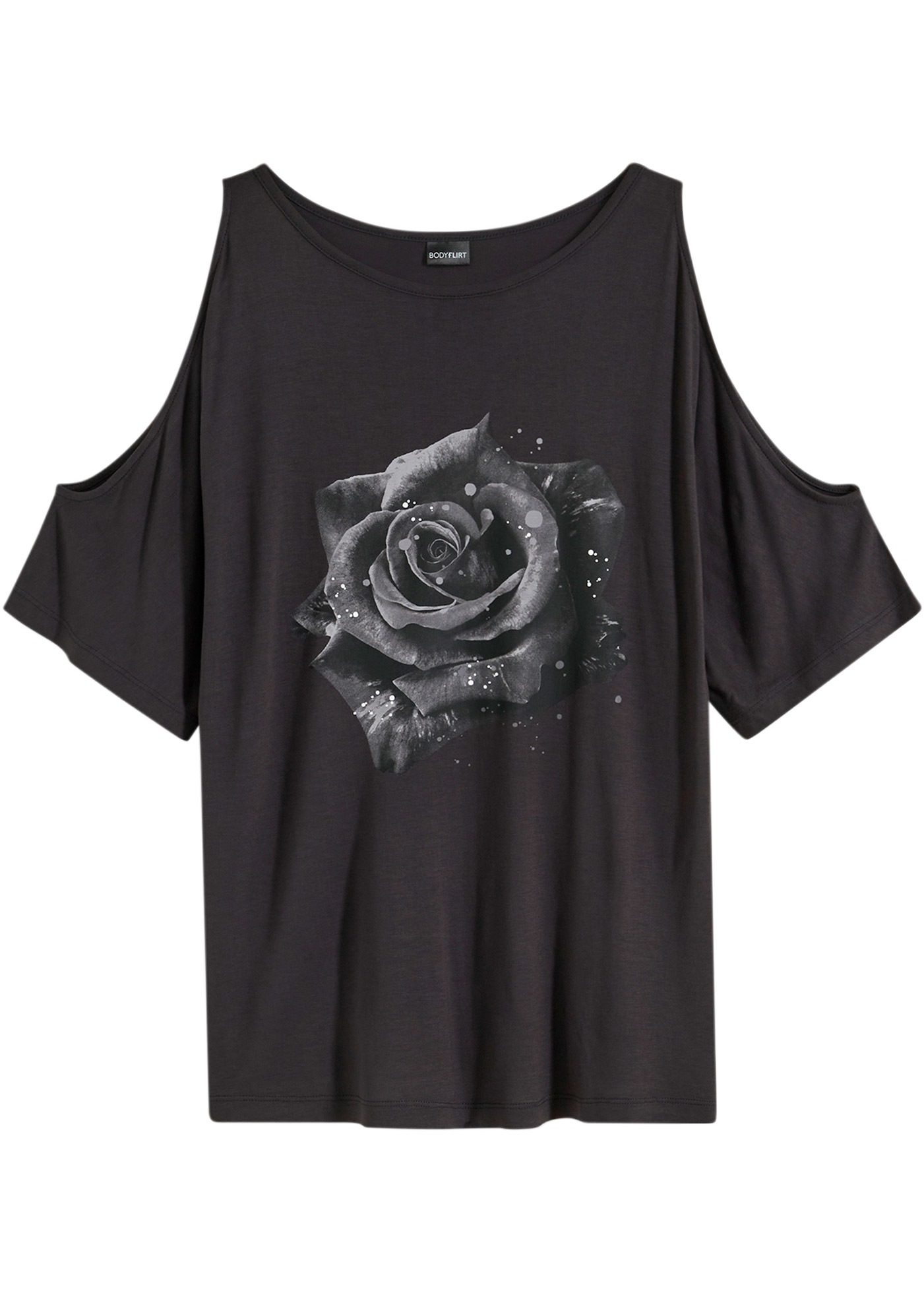 bonprix T-Shirt »Cold-Shoulder-Shirt aus Viskose« Cold-Shoulder-Shirt aus Viskose