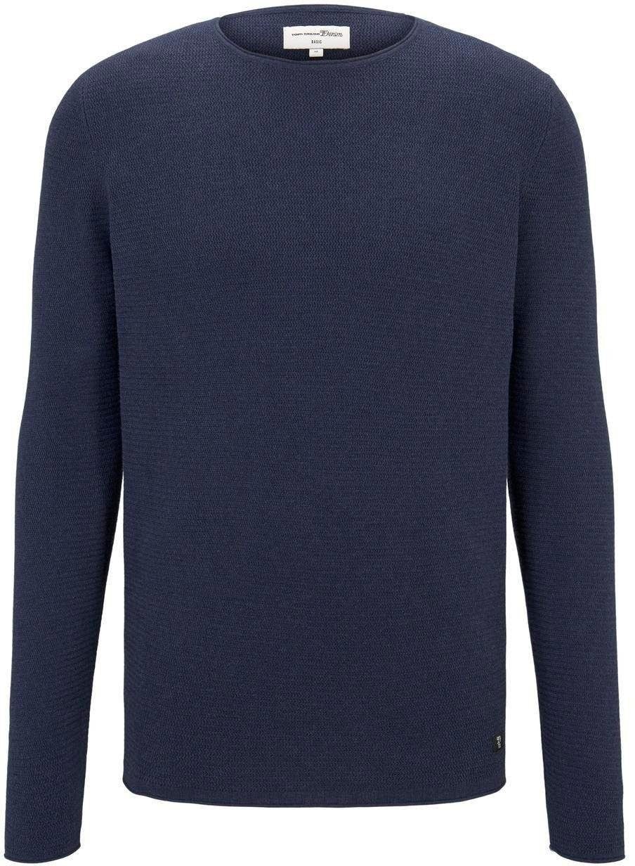 TOM TAILOR Denim Strickpullover mit dezenter Struktur