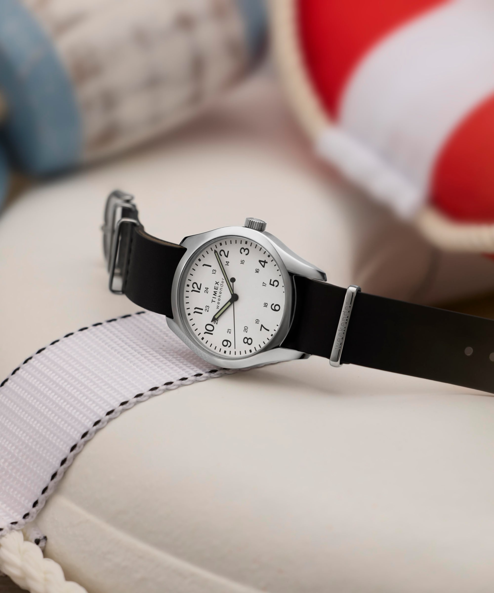 Timex Quarzuhr »WEEKENDER NEW ENGLAND« Armbanduhr, Herrenuhr, Lederarmband, Leuchtzeiger, analog