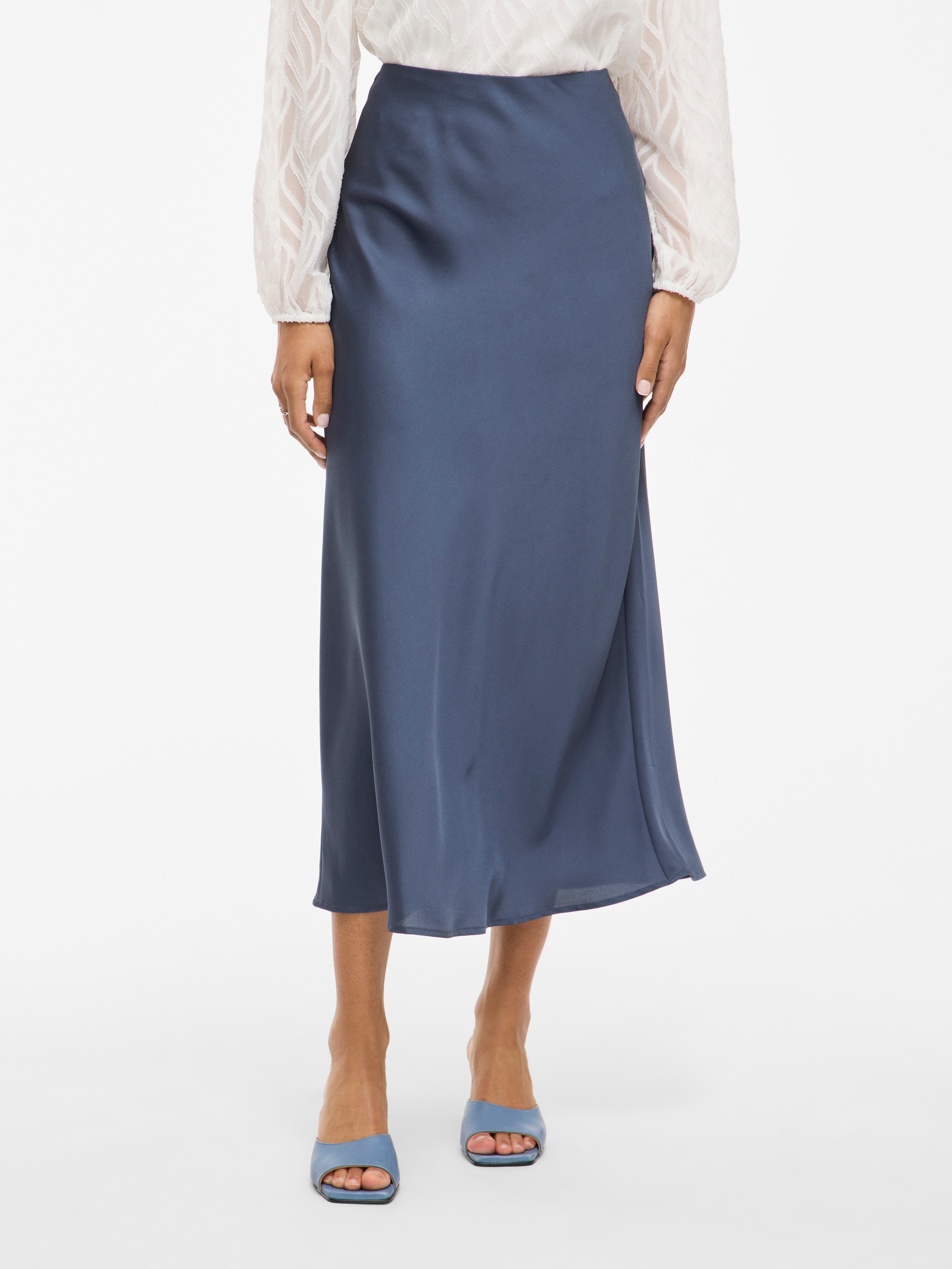 Vila Maxirock "VIELLETTE HW LONG SKIRT - NOOS" Kunstfaser günstig online kaufen
