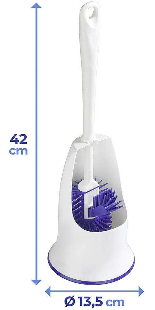 Maximex WC-Garnitur »Hygiene-Set«, 2 St., aus Polypropylen-thermoplastisches Gummi (TPR), WC-Bürstenhalter, Klobürsten mit Randbürste und Anti-Haft-Wirkung