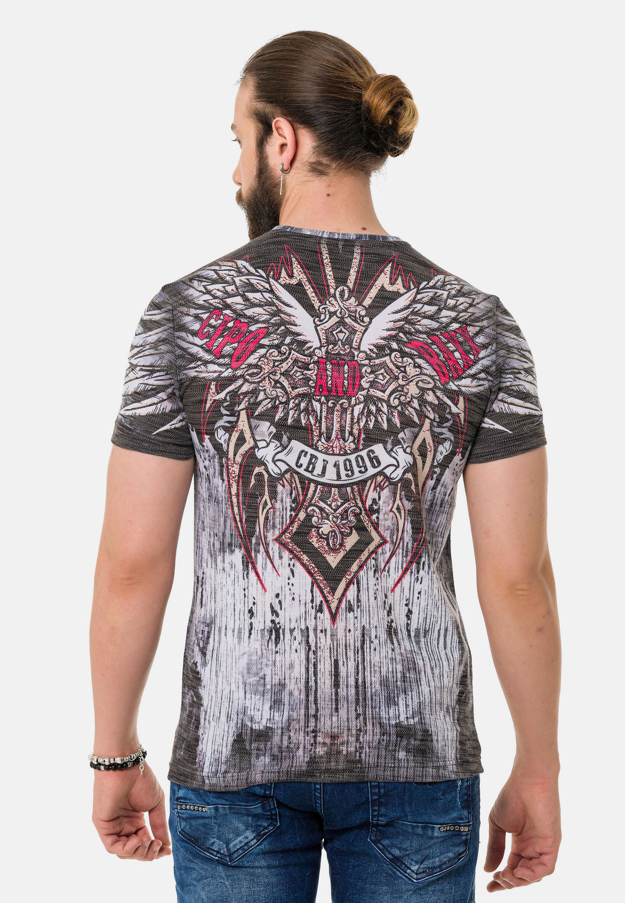 Cipo & Baxx T-Shirt »T-Shirt«, mit Laserdruck