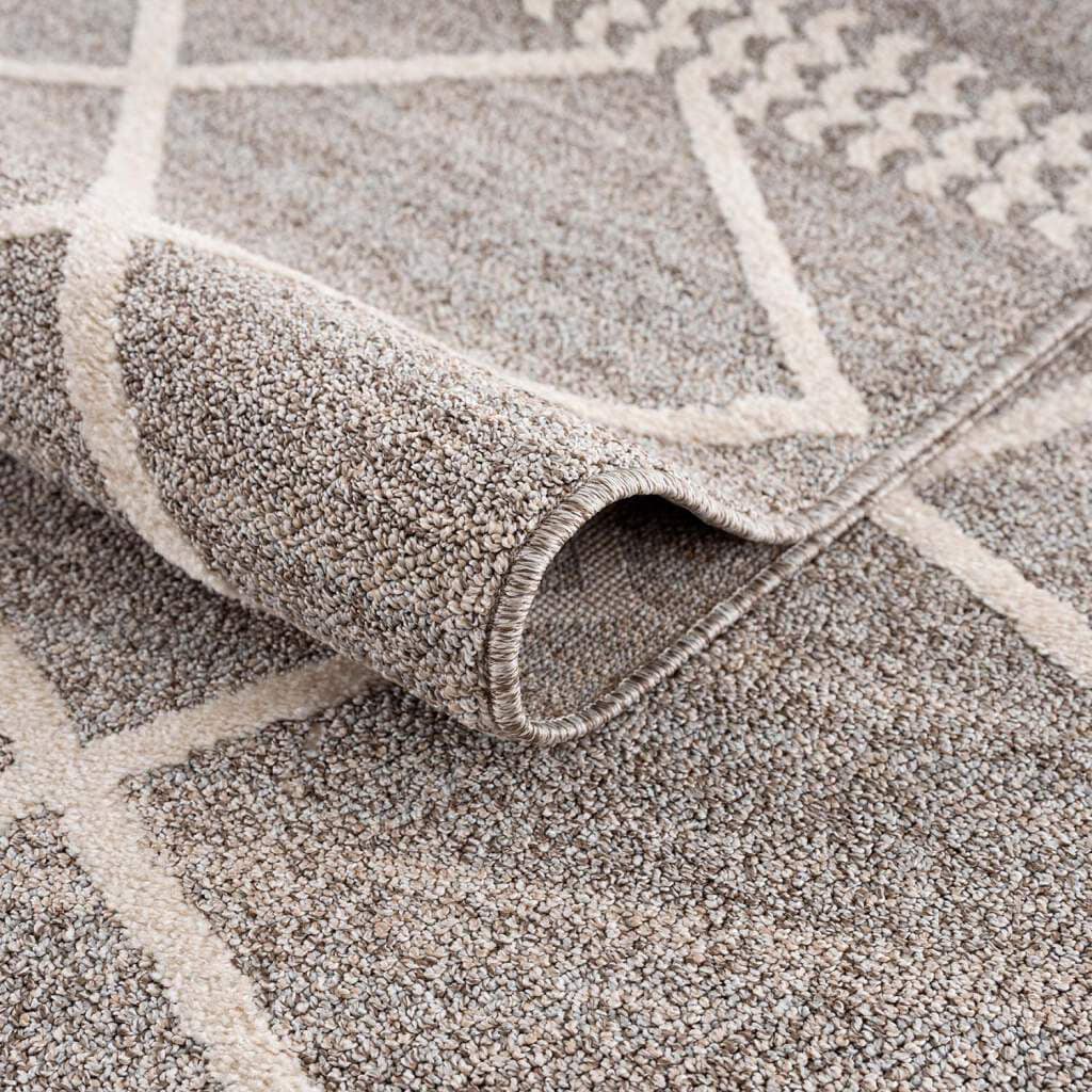 Carpet City Teppich »Art 2645«, rund, 7 mm Höhe, Kurzflor, Rauten-Optik, ideal für Flur & Diele