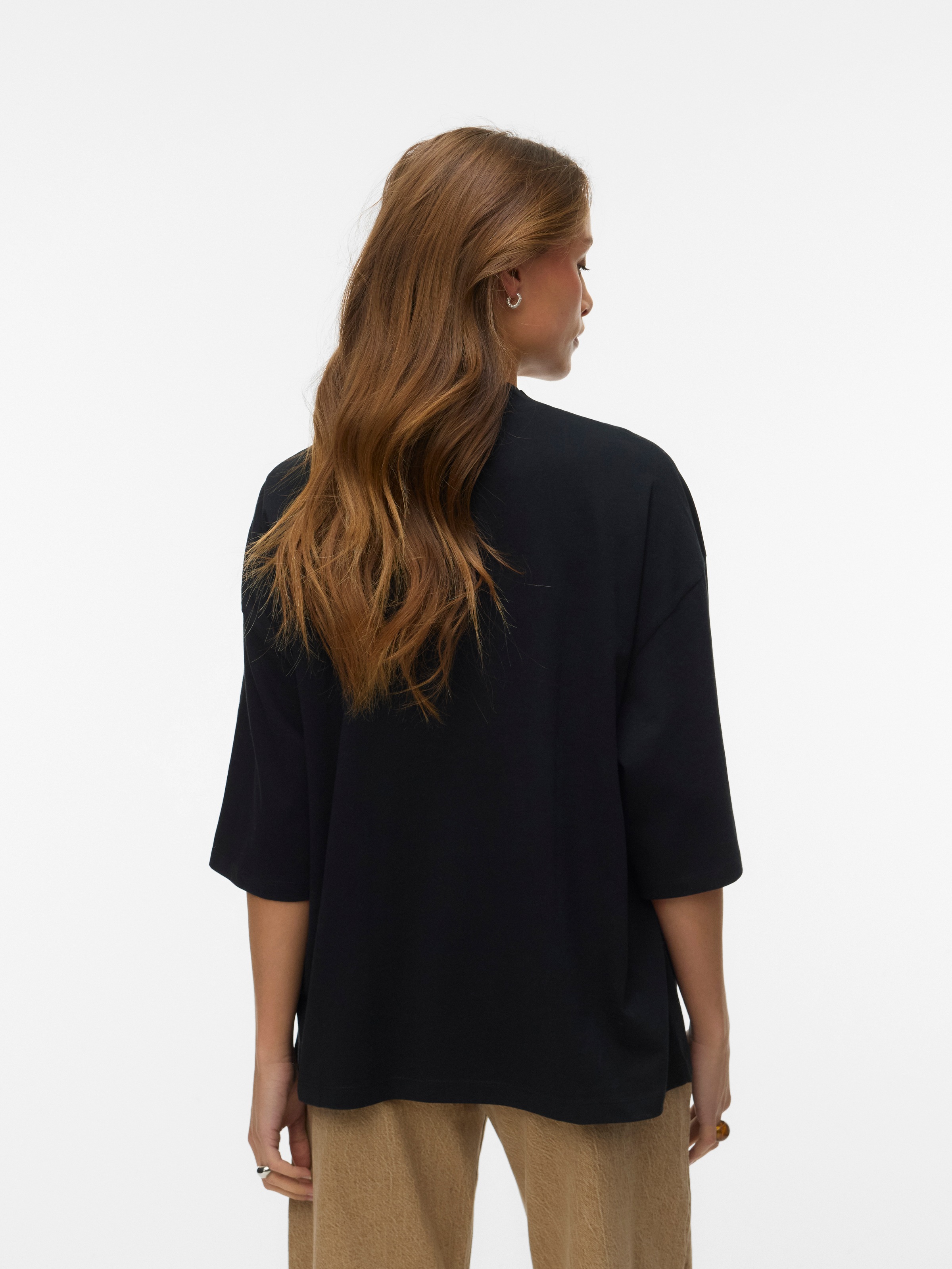 Vero Moda Kurzarmshirt "VMMOLLY 3/4 TOP JRS NOOS" Baumwolle, loose fit günstig online kaufen