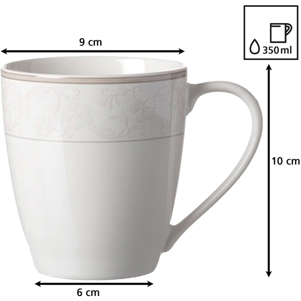 Ritzenhoff & Breker Becher »Isabella«, (Set, 6 tlg., Das Set besteht aus 6 Kaffeebechern)